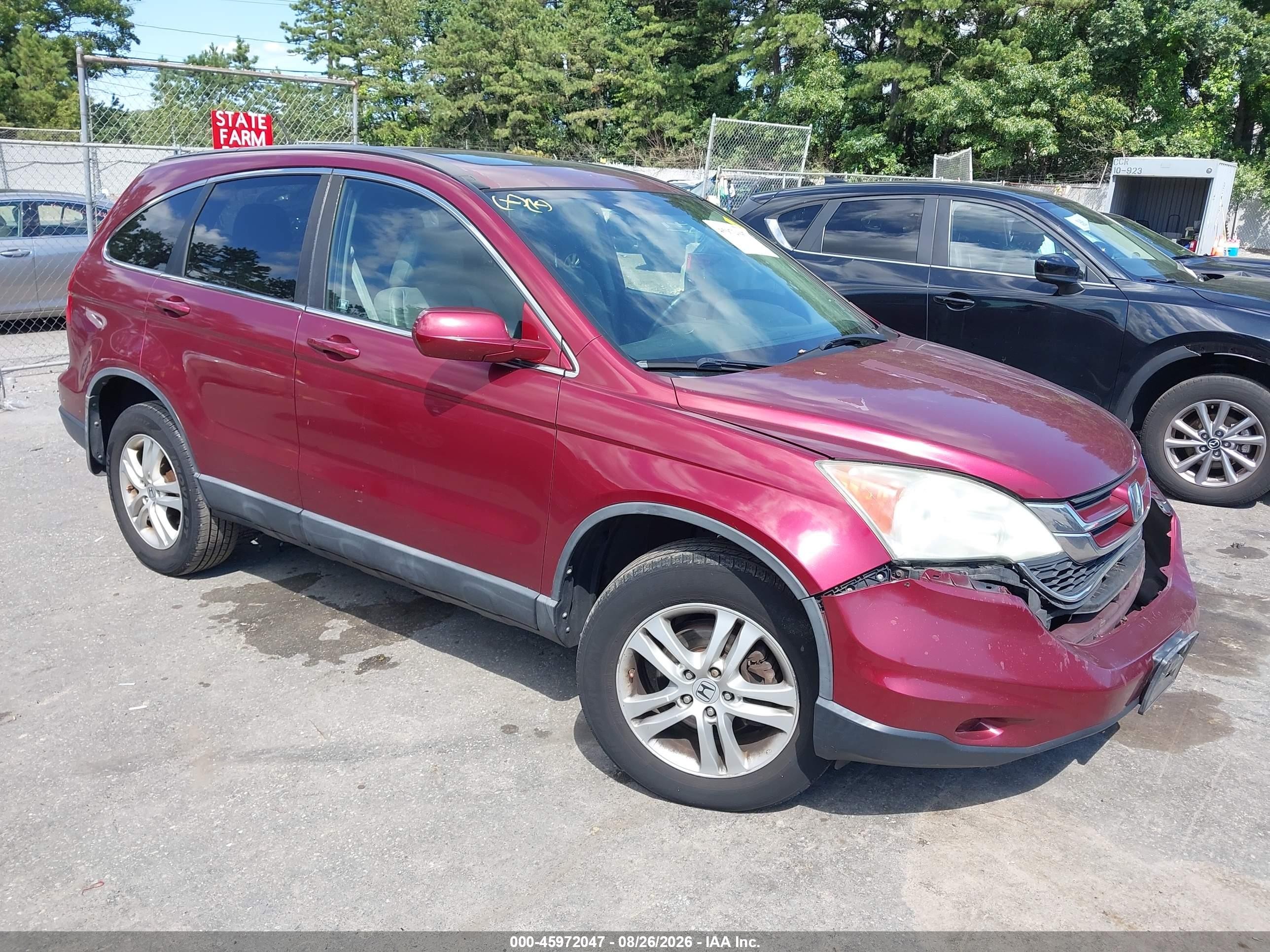 2010 Honda Cr-v Ex-l Красный vin: 5J6RE4H73AL020609