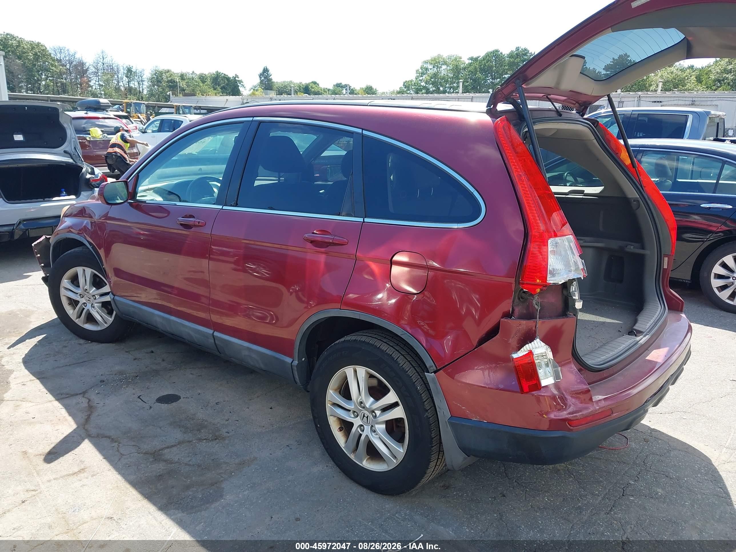 2010 Honda Cr-v Ex-l Red vin: 5J6RE4H73AL020609