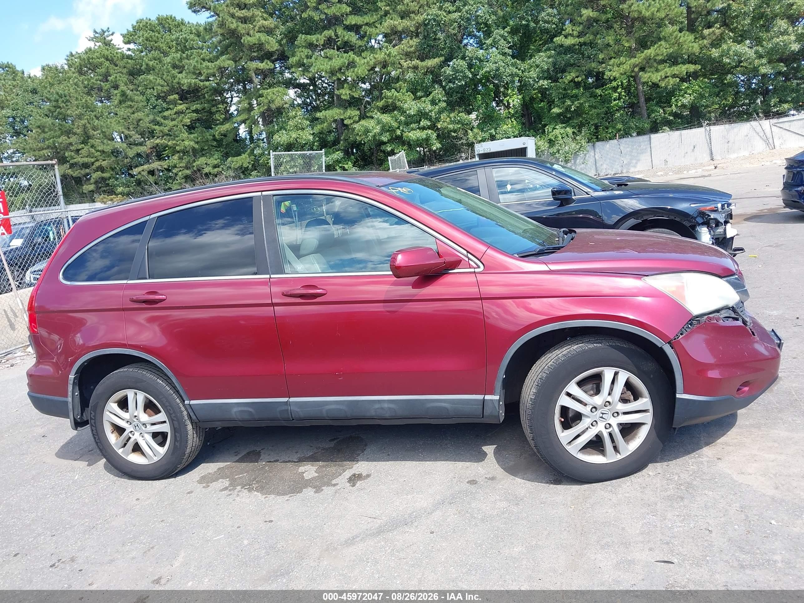 2010 Honda Cr-v Ex-l Red vin: 5J6RE4H73AL020609