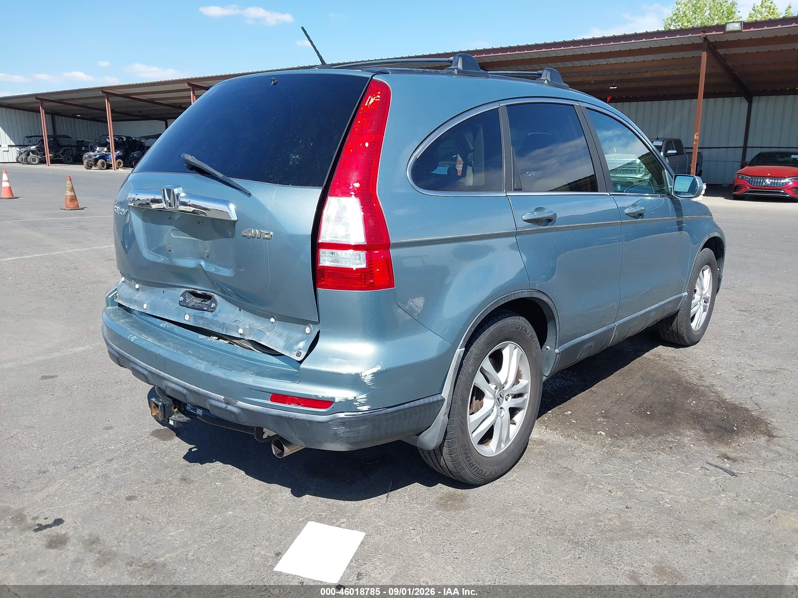 2010 Honda Cr-v Ex-l Blue vin: 5J6RE4H73AL034347