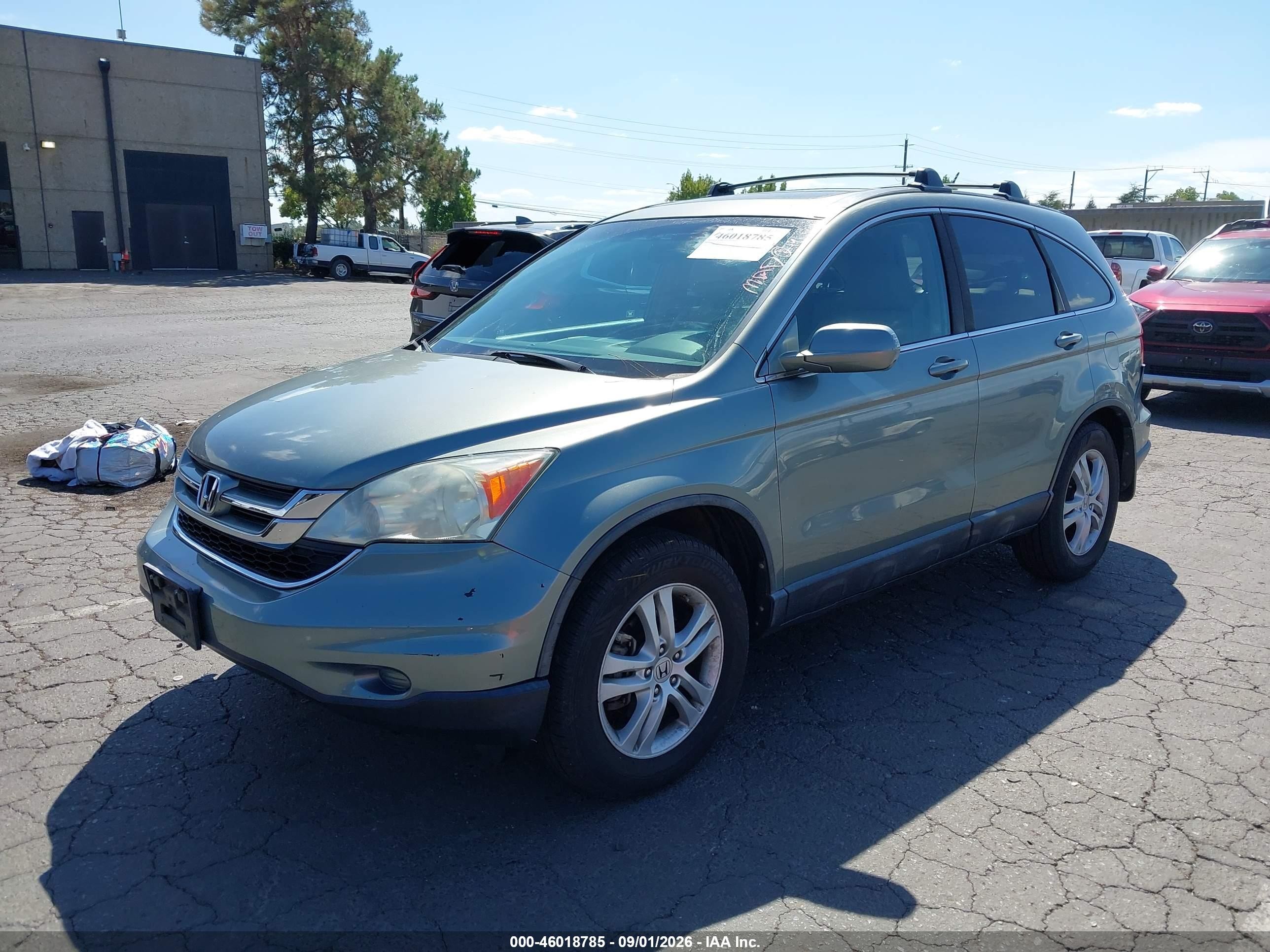 2010 Honda Cr-v Ex-l Blue vin: 5J6RE4H73AL034347