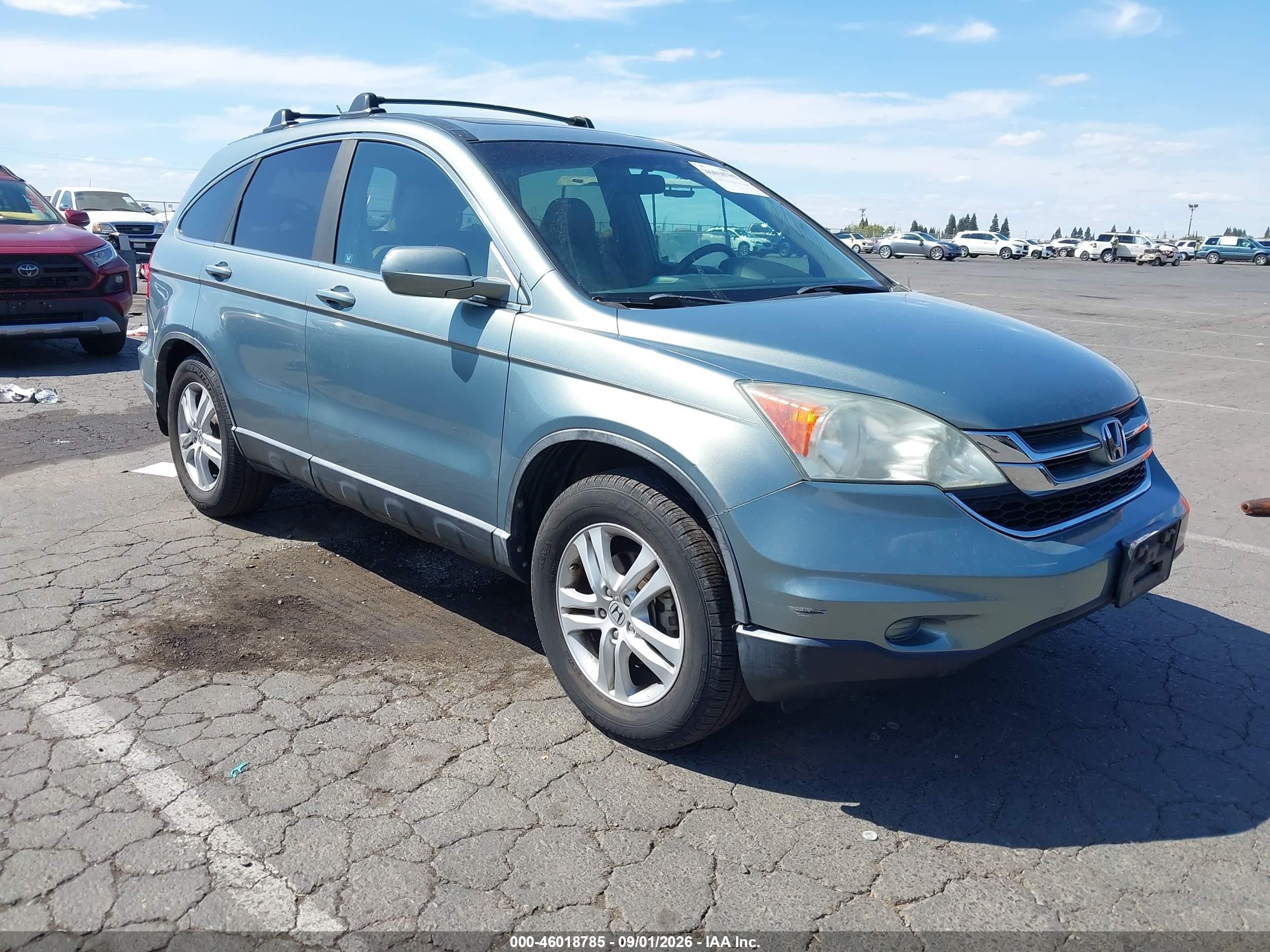 2010 Honda Cr-v Ex-l Blue vin: 5J6RE4H73AL034347