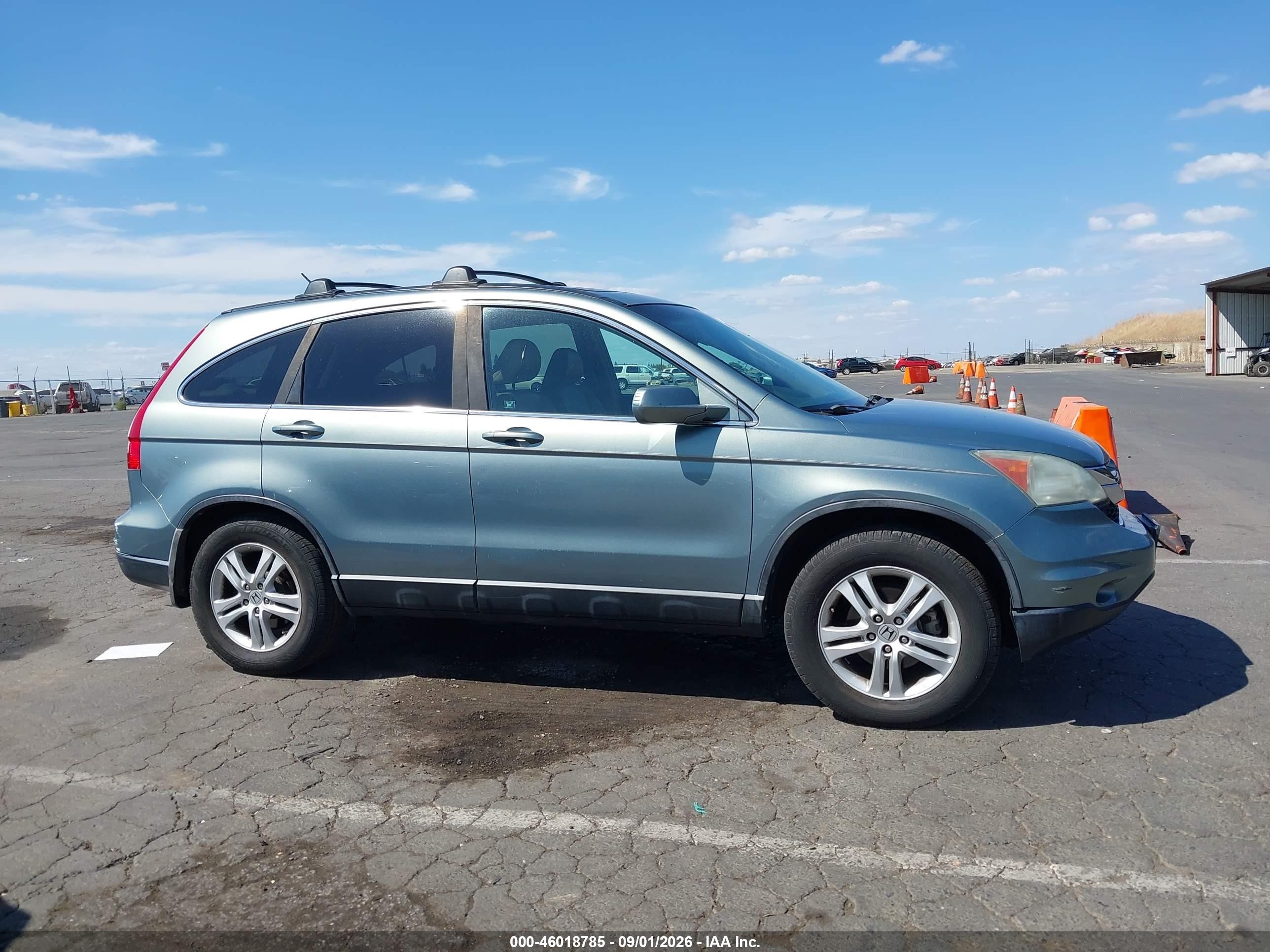 2010 Honda Cr-v Ex-l Blue vin: 5J6RE4H73AL034347