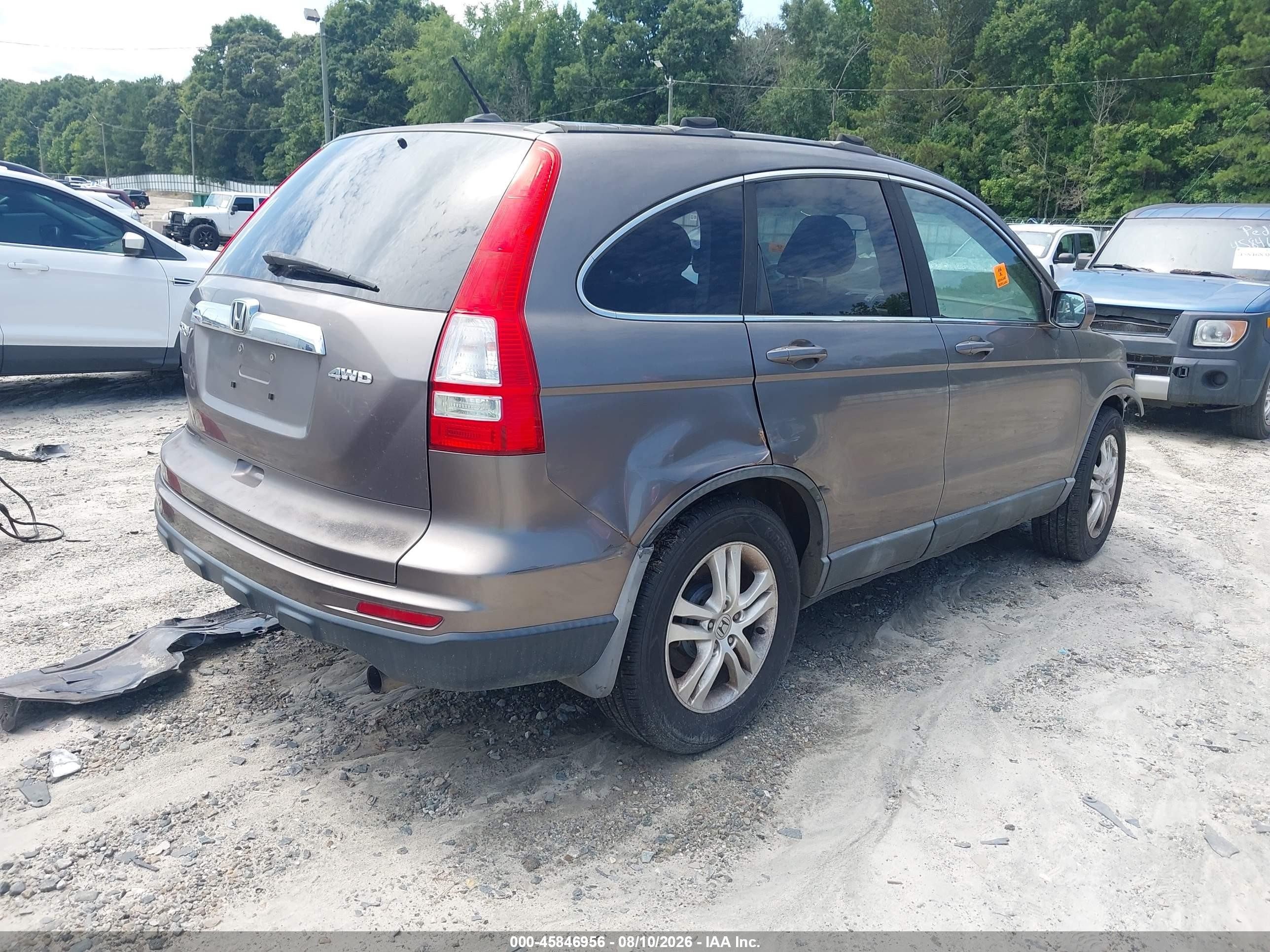 2010 Honda Cr-v Ex-l Gray vin: 5J6RE4H73AL060009