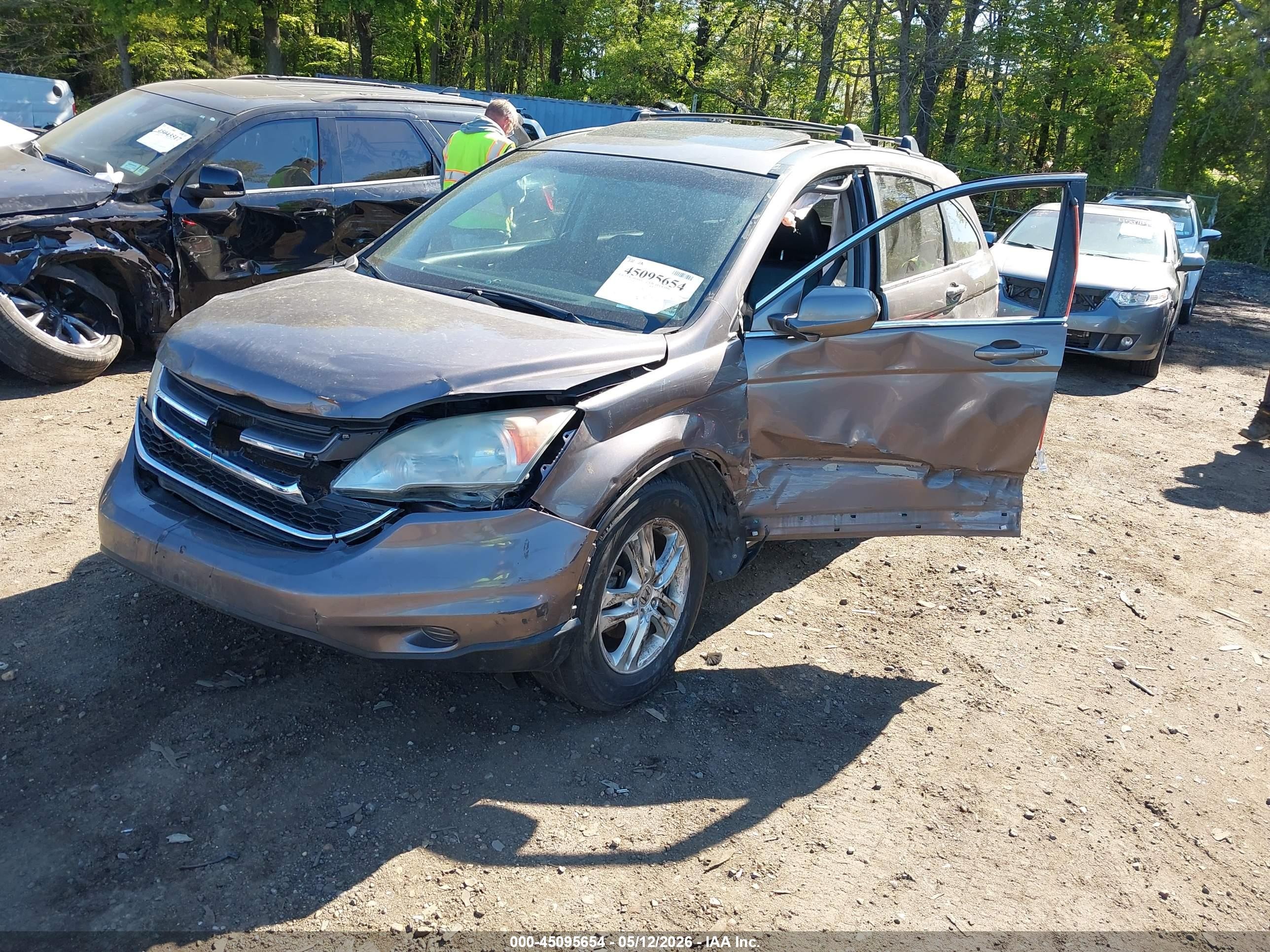 2010 Honda Cr-v Ex-l Gray vin: 5J6RE4H73AL100847