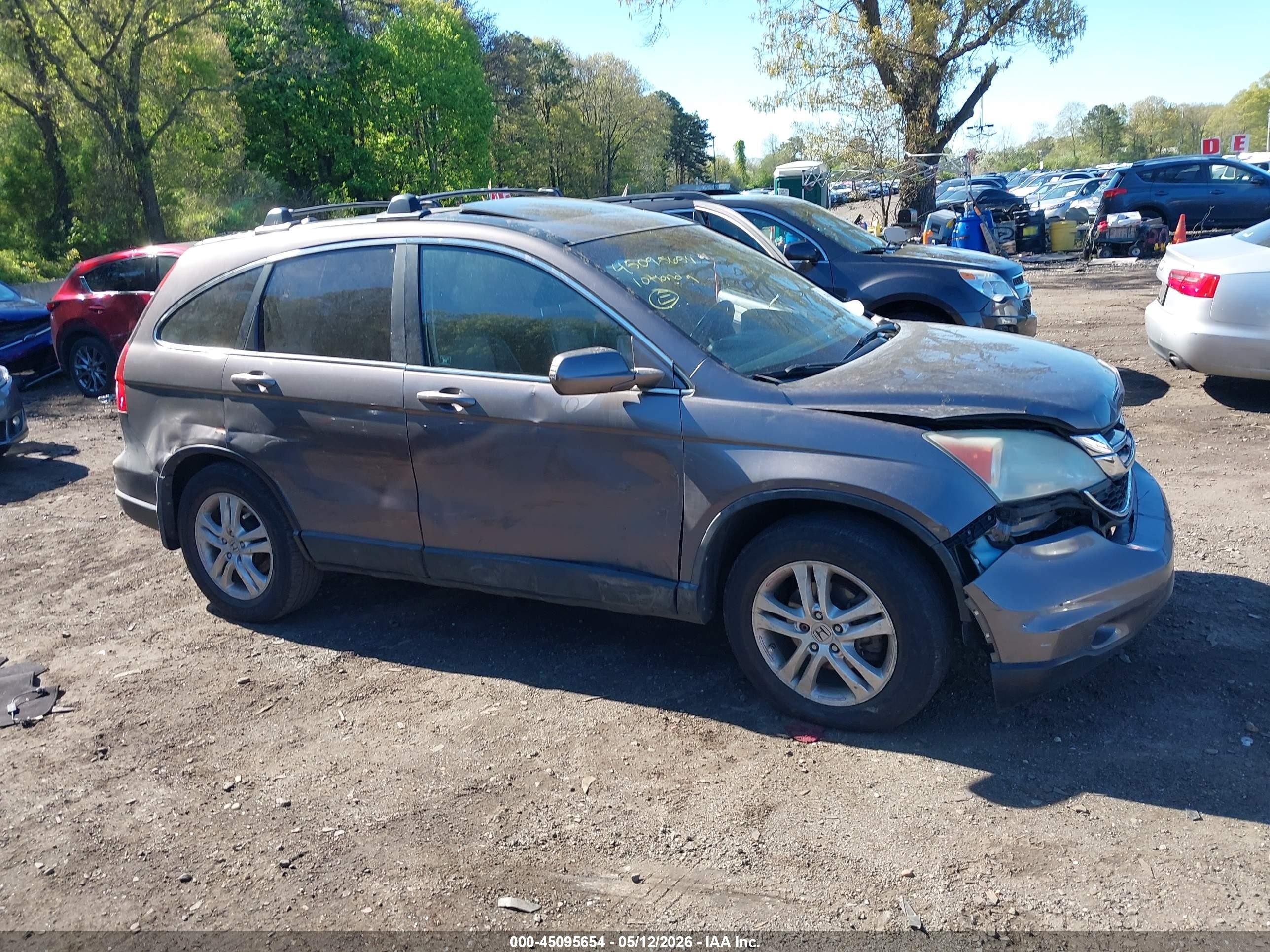 2010 Honda Cr-v Ex-l Gray vin: 5J6RE4H73AL100847