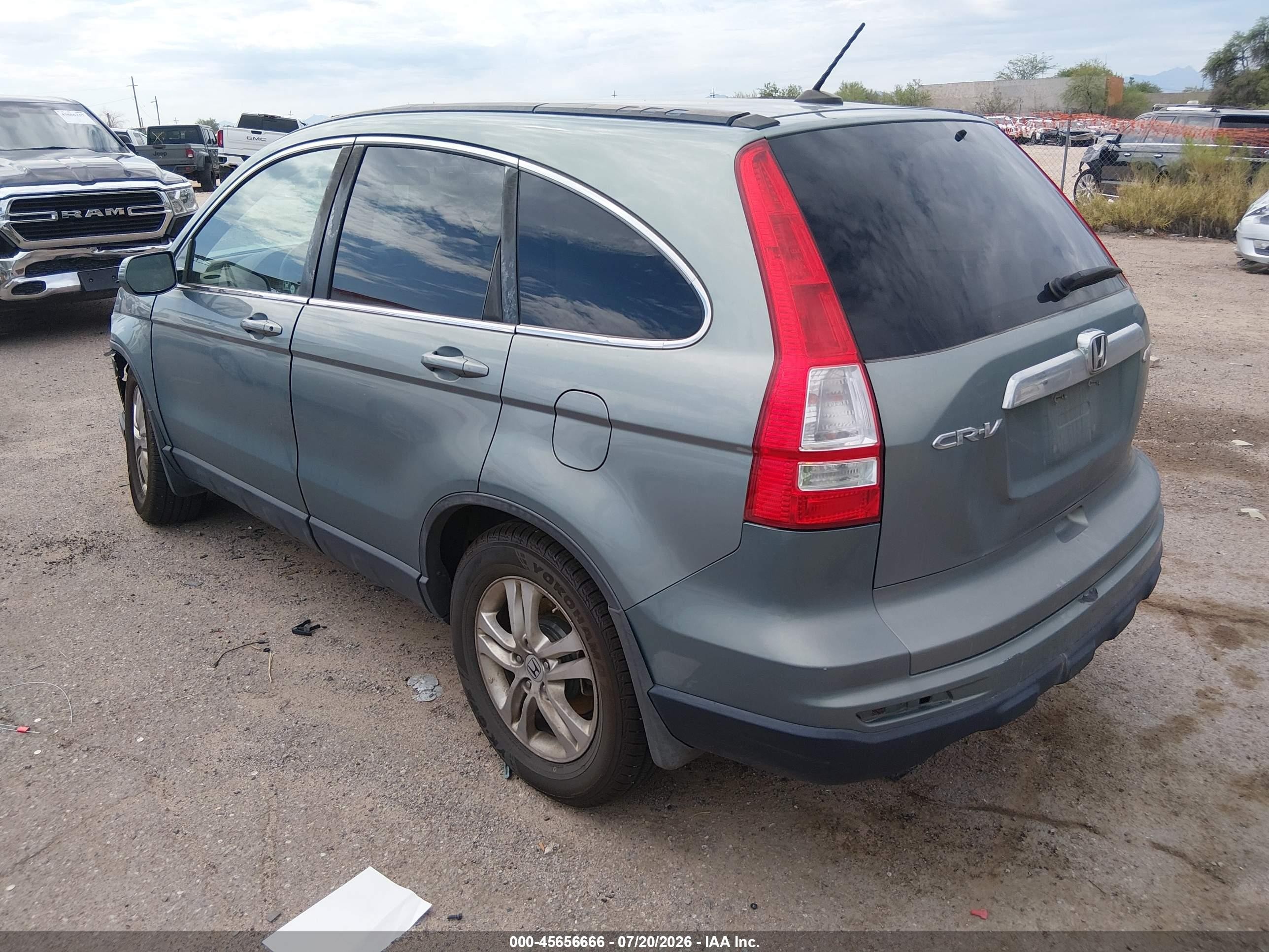 2010 Honda Cr-v Ex-l Teal vin: 5J6RE4H73AL101075