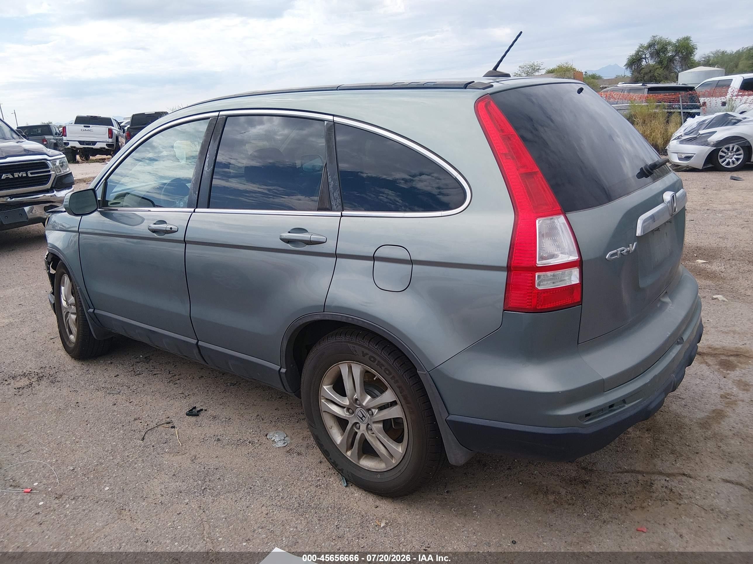2010 Honda Cr-v Ex-l Teal vin: 5J6RE4H73AL101075