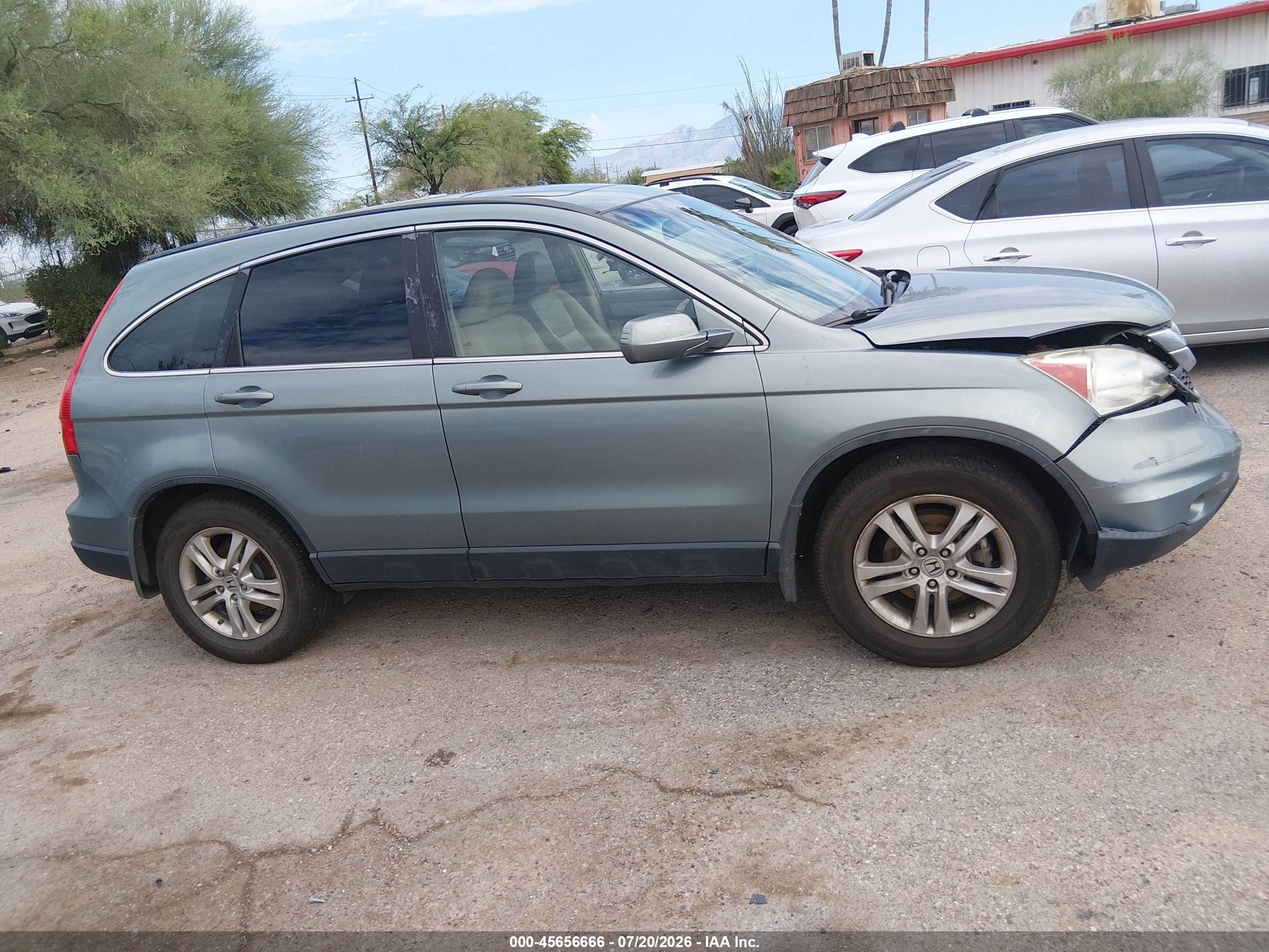 2010 Honda Cr-v Ex-l Teal vin: 5J6RE4H73AL101075