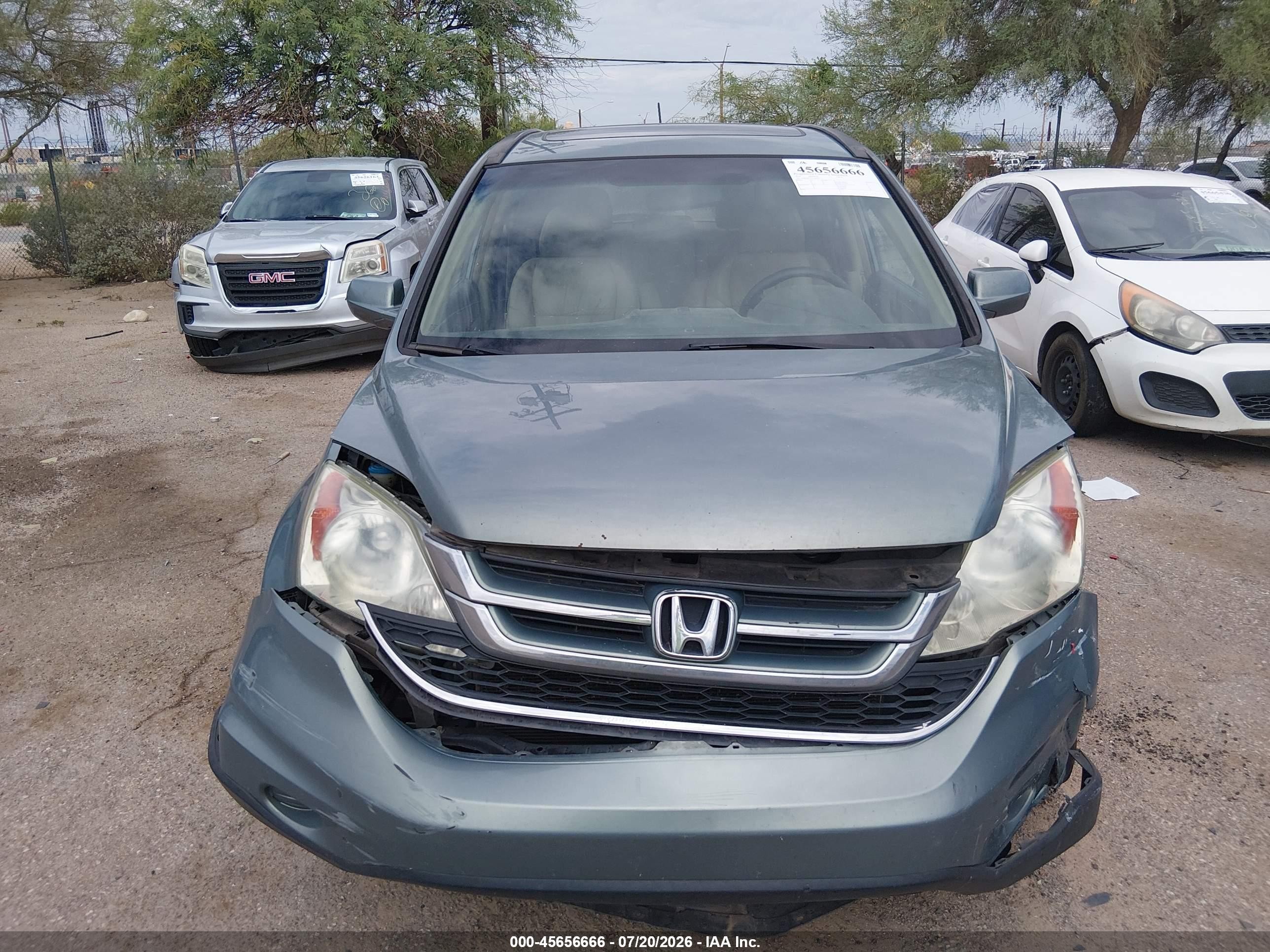 2010 Honda Cr-v Ex-l Teal vin: 5J6RE4H73AL101075