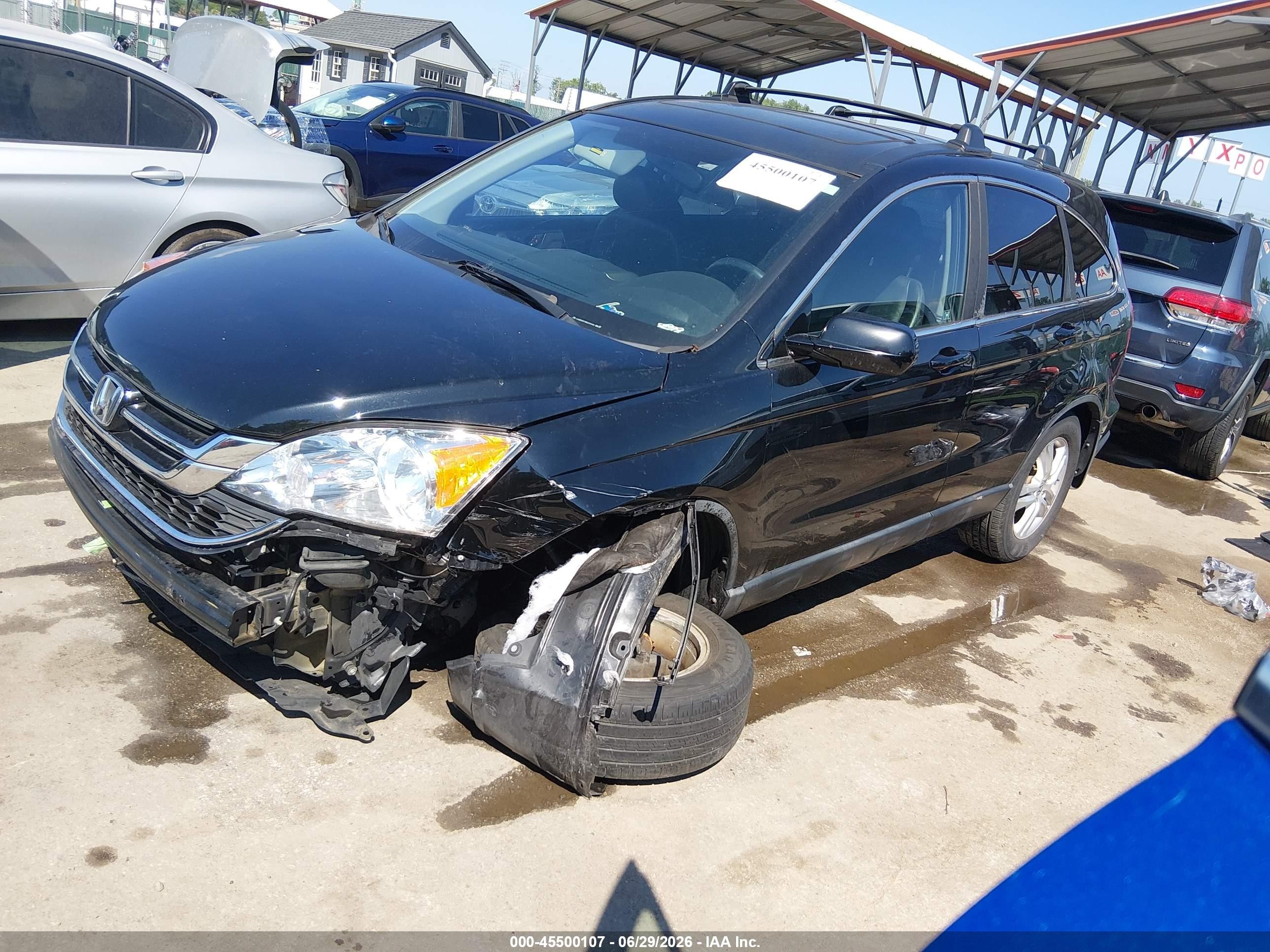 2011 Honda Cr-v Ex-l Black vin: 5J6RE4H73BL023494
