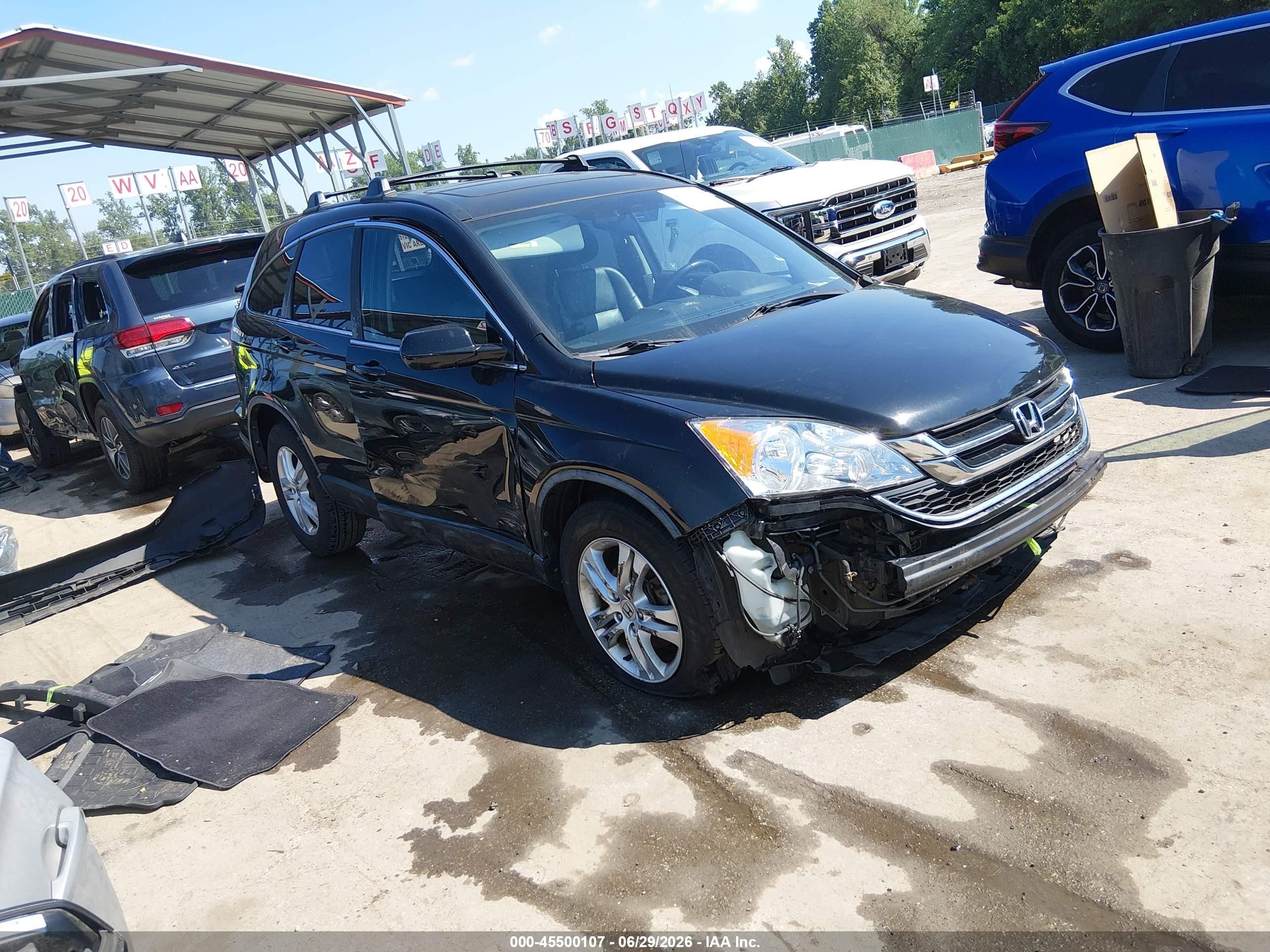 2011 Honda Cr-v Ex-l Black vin: 5J6RE4H73BL023494