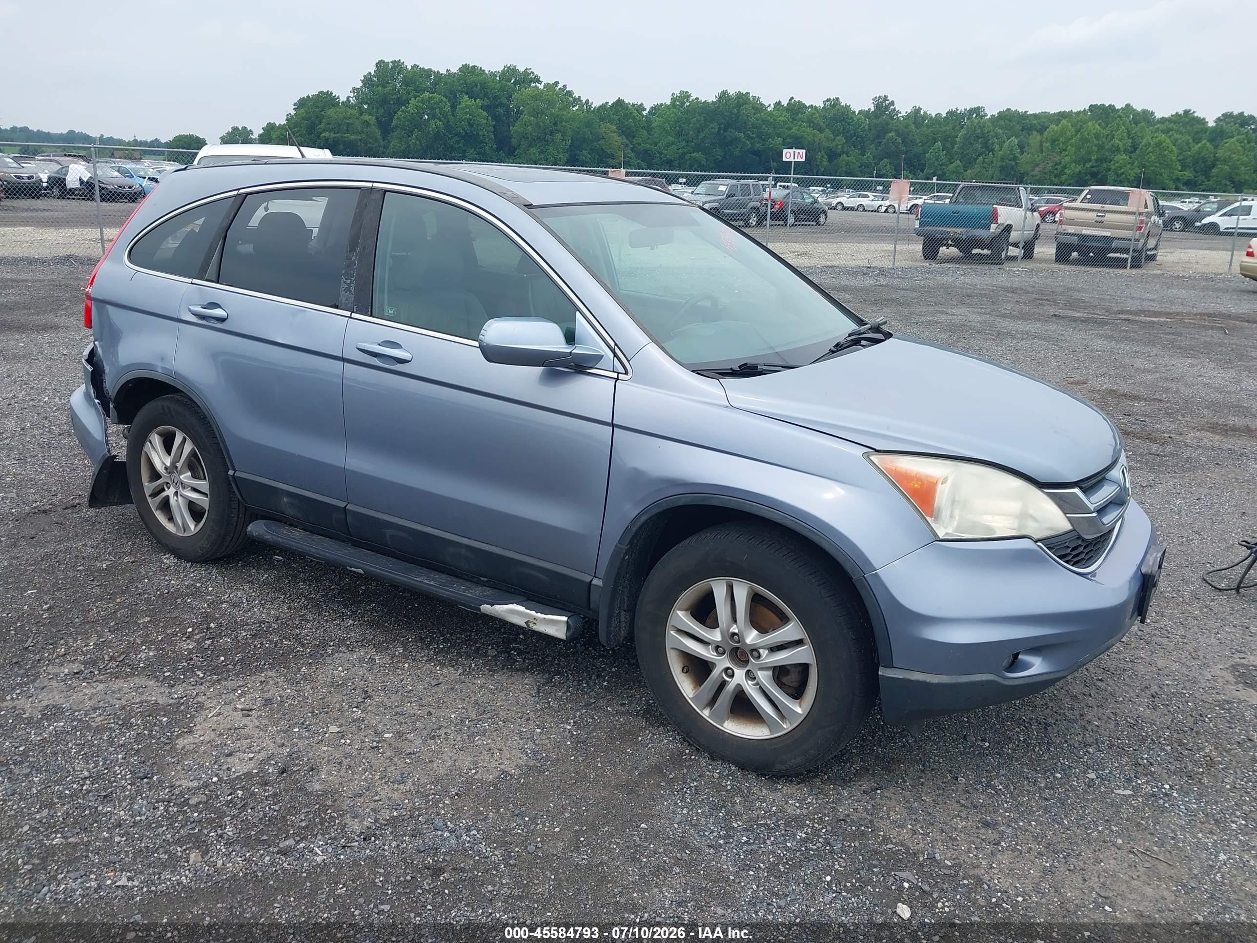 2011 Honda Cr-v Ex-l Blue vin: 5J6RE4H73BL046483