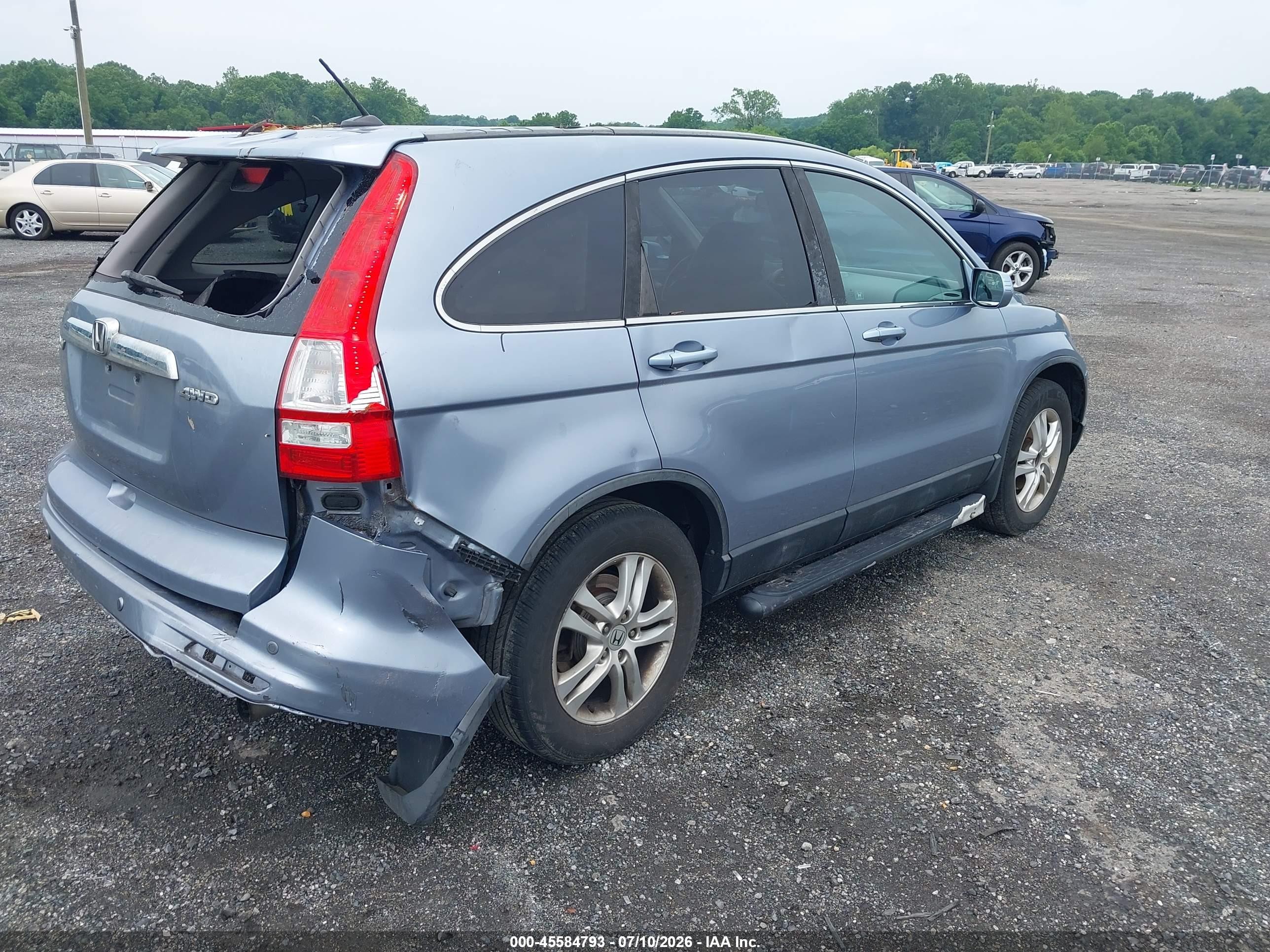 2011 Honda Cr-v Ex-l Blue vin: 5J6RE4H73BL046483