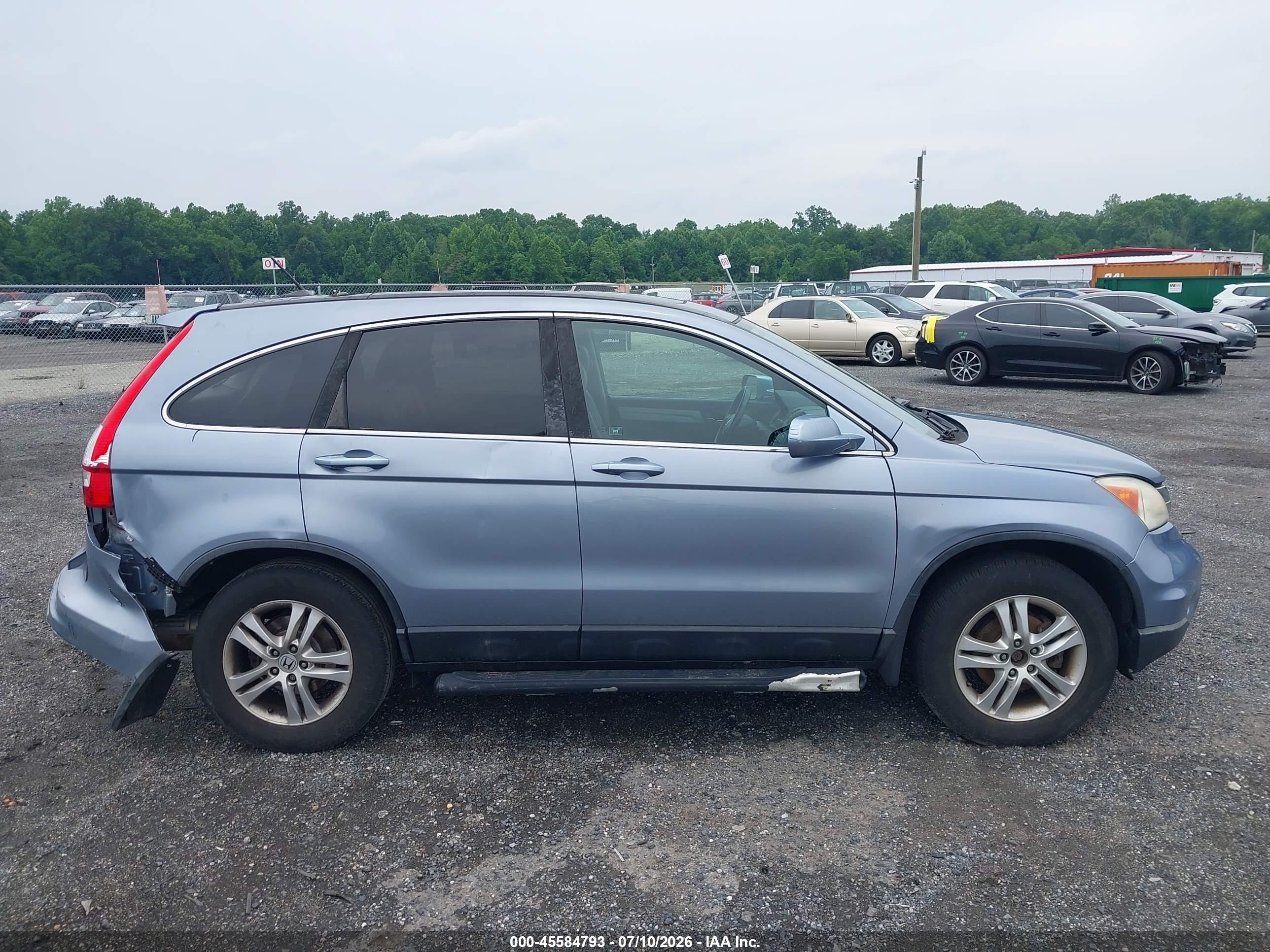 2011 Honda Cr-v Ex-l Blue vin: 5J6RE4H73BL046483