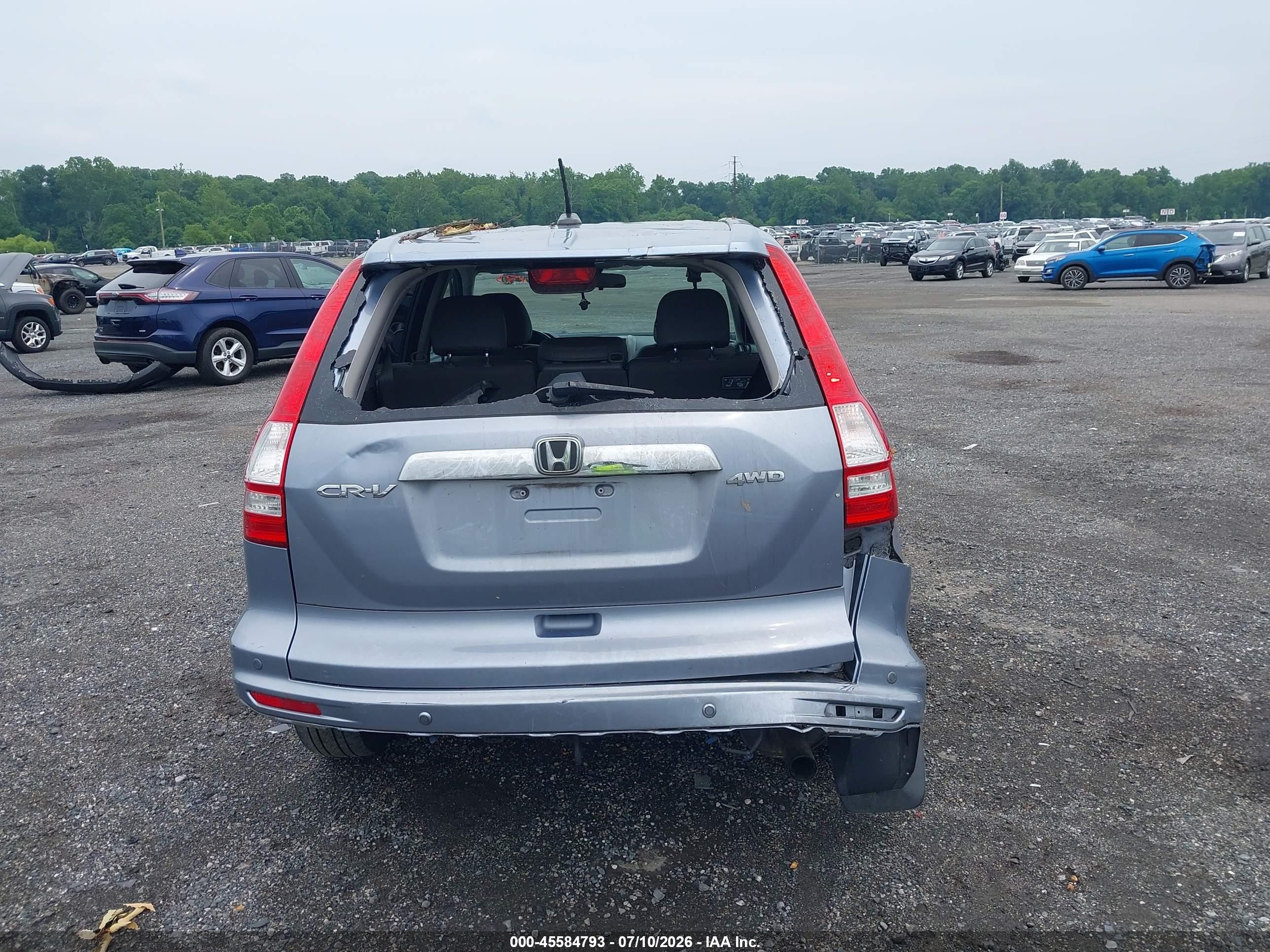 2011 Honda Cr-v Ex-l Blue vin: 5J6RE4H73BL046483