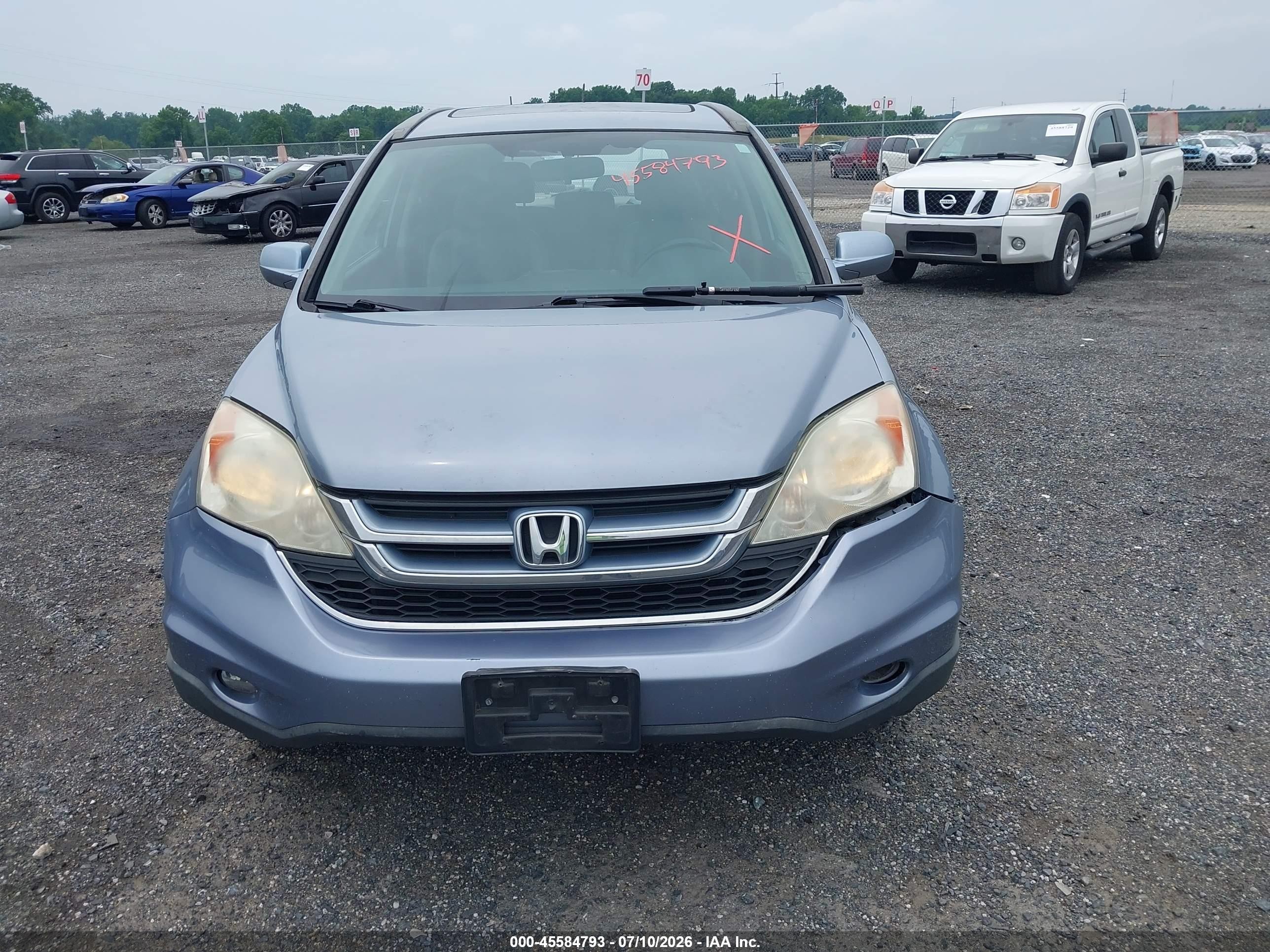 2011 Honda Cr-v Ex-l Blue vin: 5J6RE4H73BL046483