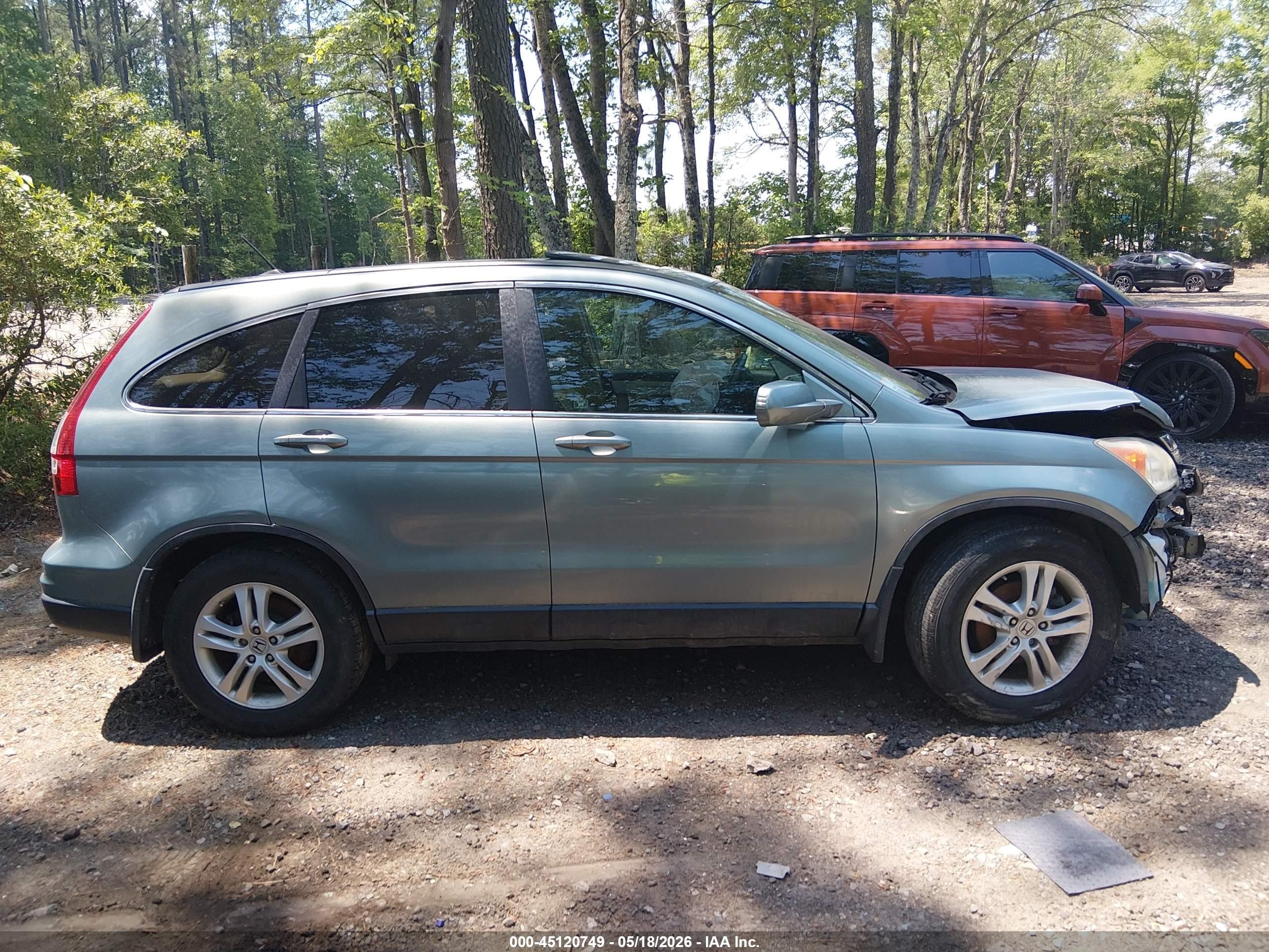 2011 Honda Cr-v Ex-l Teal vin: 5J6RE4H73BL046693