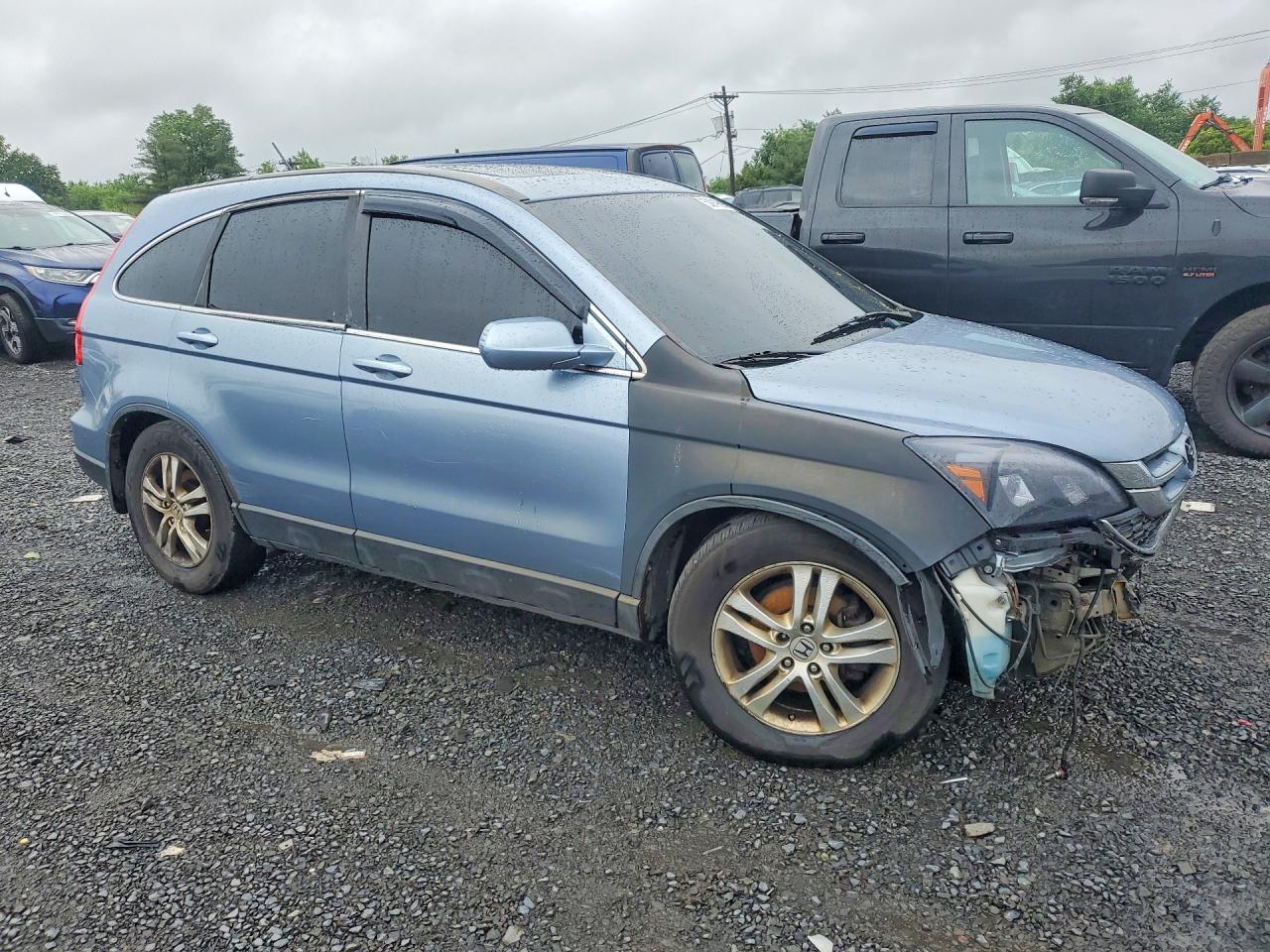 2011 Honda Cr-v Exl Blue vin: 5J6RE4H73BL057547