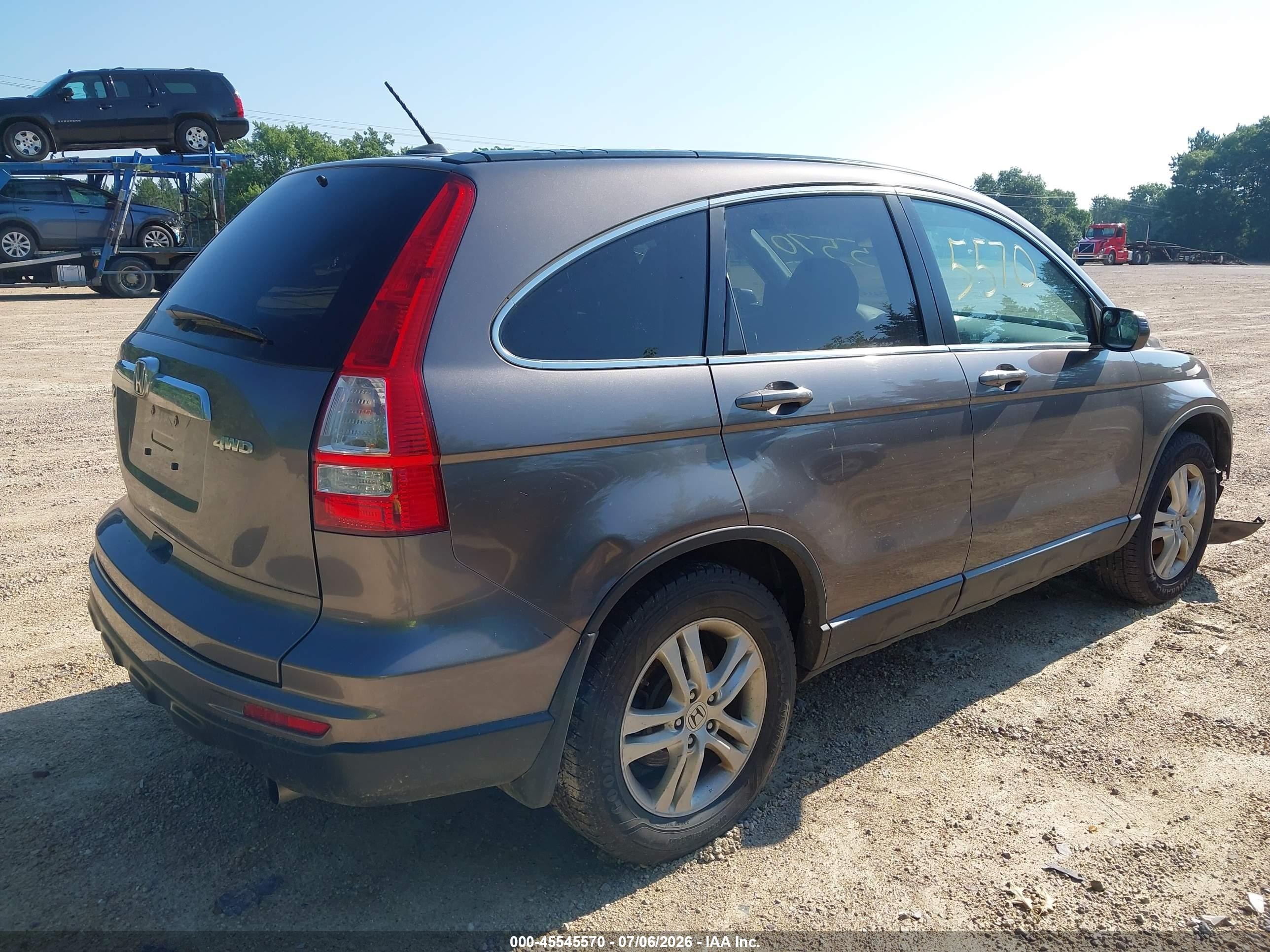 2011 Honda Cr-v Ex-l Gray vin: 5J6RE4H73BL061498