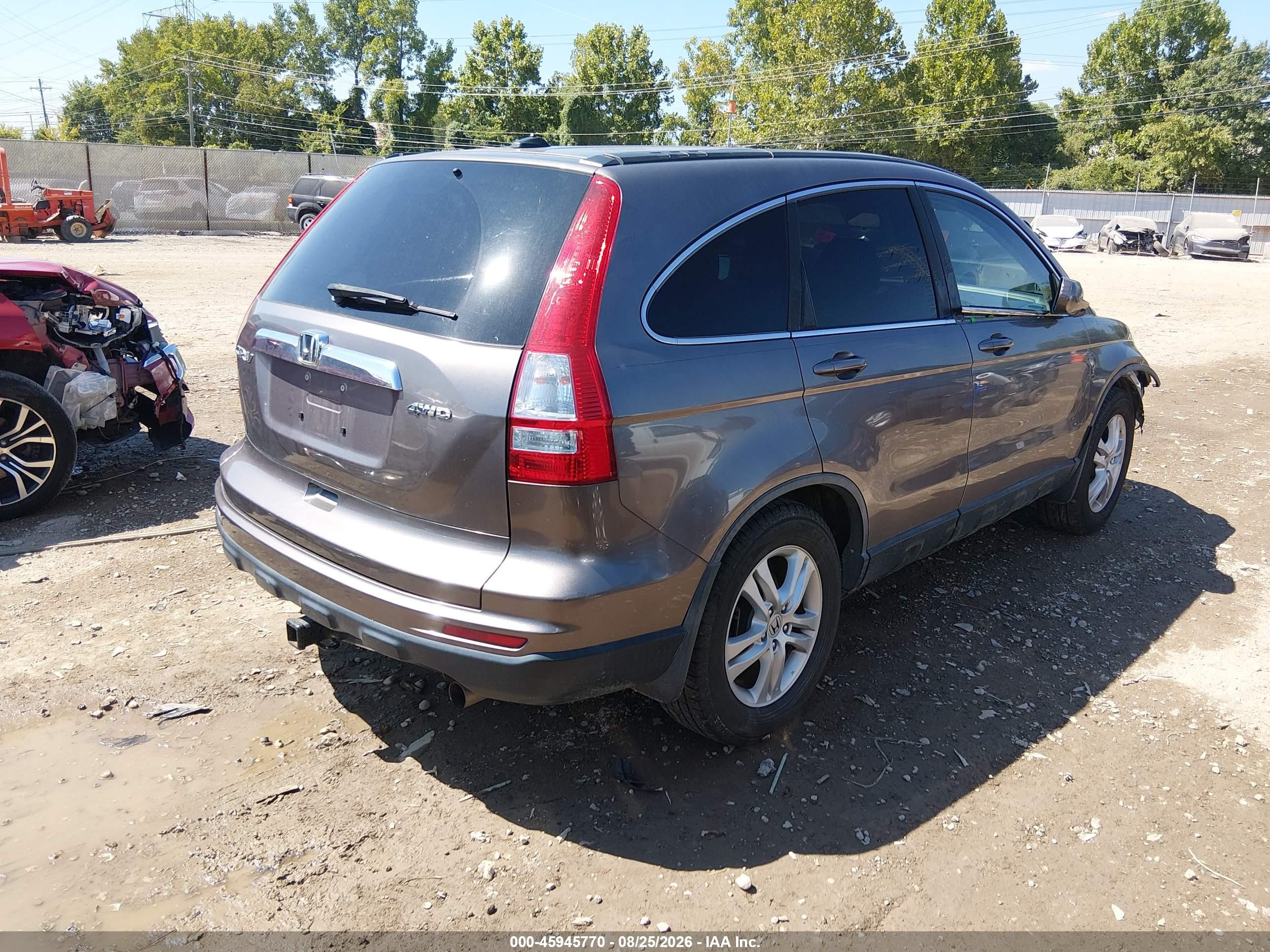 2011 Honda Cr-v Ex-l Gray vin: 5J6RE4H73BL084019
