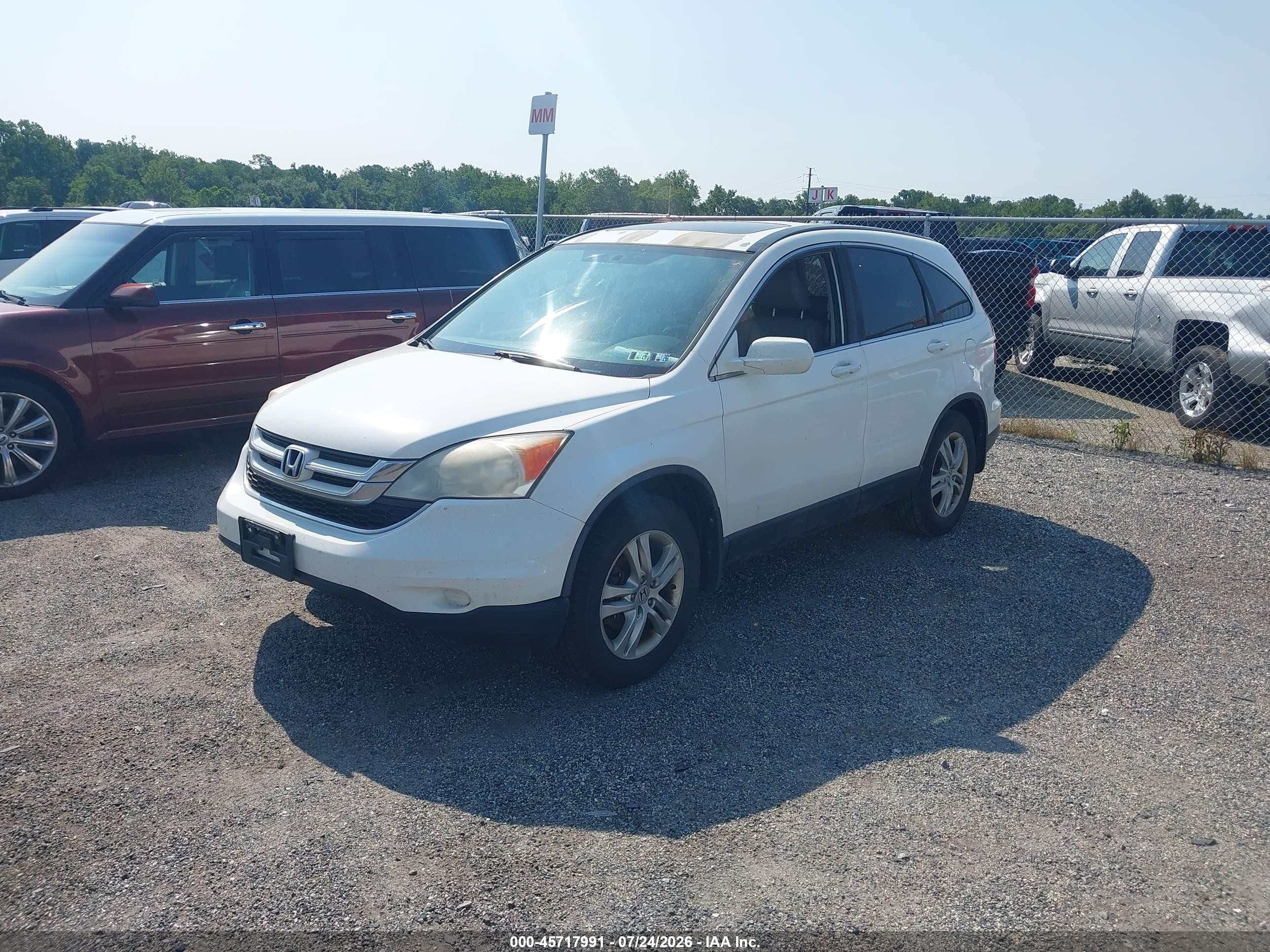 2011 Honda Cr-v Ex-l Белый vin: 5J6RE4H73BL086269