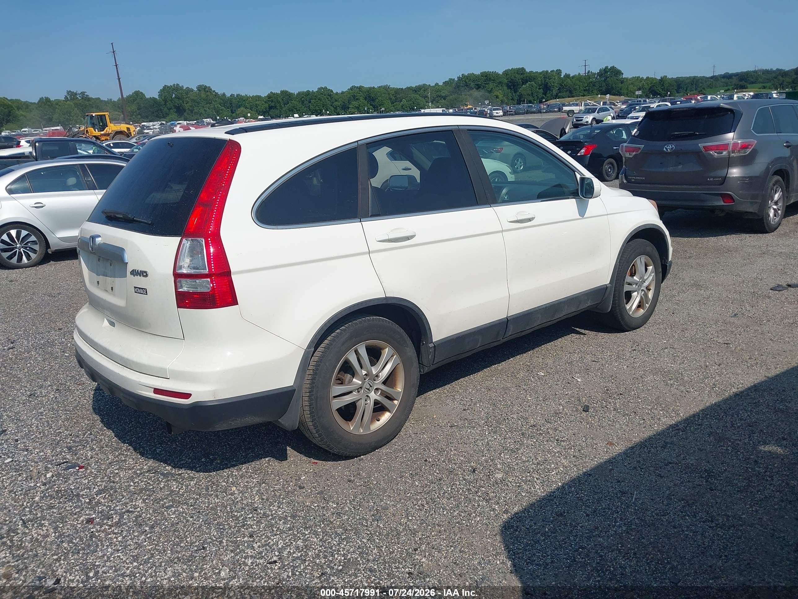 2011 Honda Cr-v Ex-l Белый vin: 5J6RE4H73BL086269