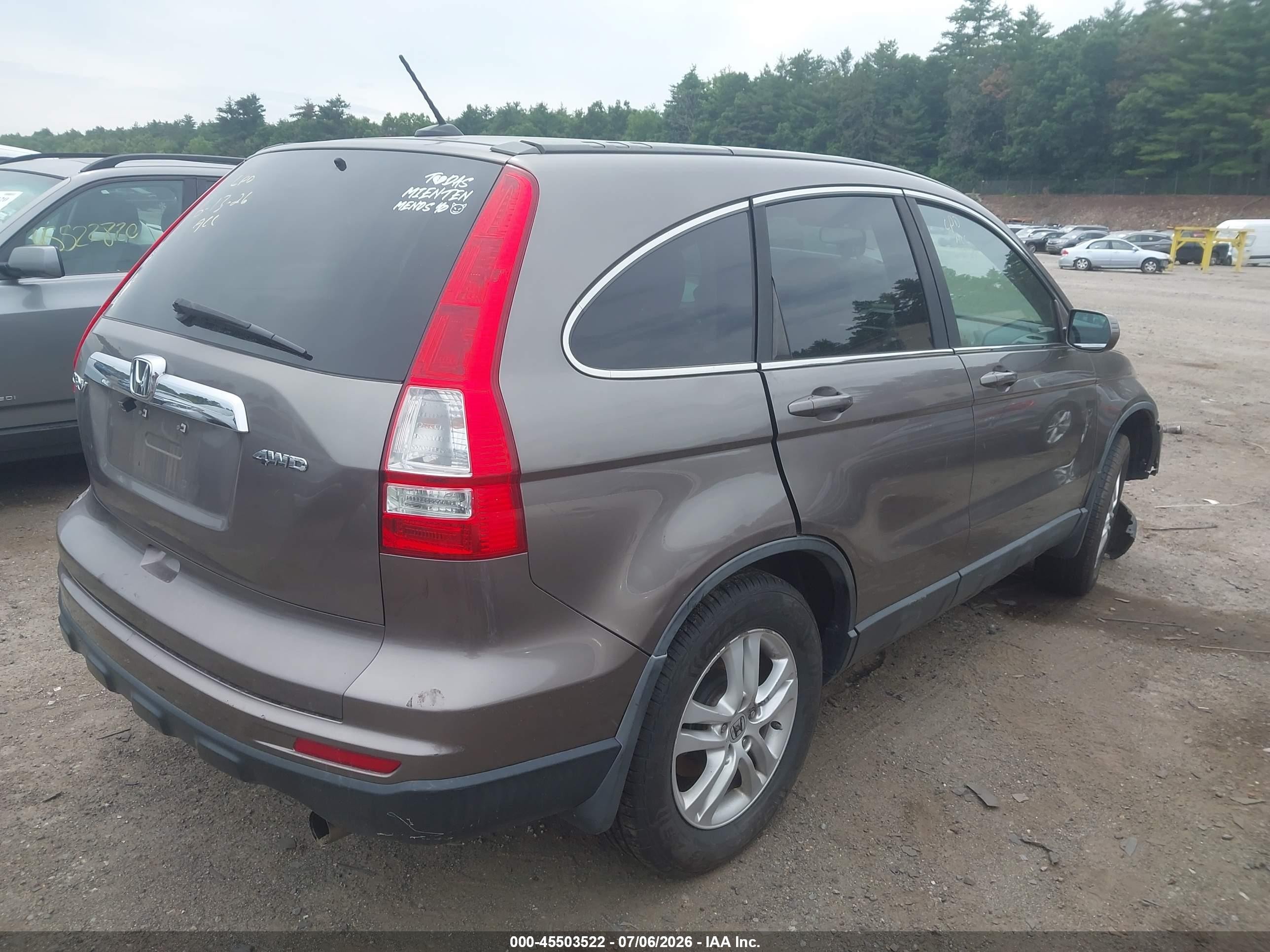 2011 Honda Cr-v Ex-l Brown vin: 5J6RE4H73BL088586