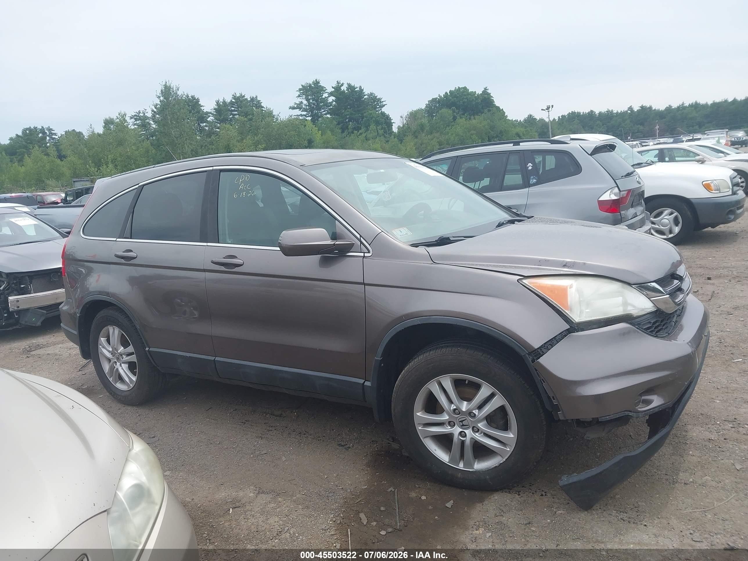 2011 Honda Cr-v Ex-l Brown vin: 5J6RE4H73BL088586