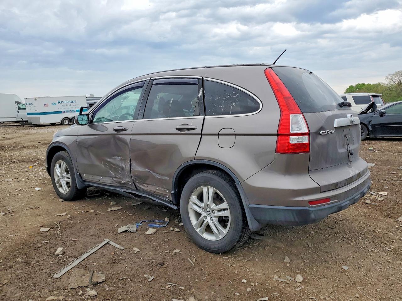 2011 Honda Cr-v Exl Beige vin: 5J6RE4H73BL111834