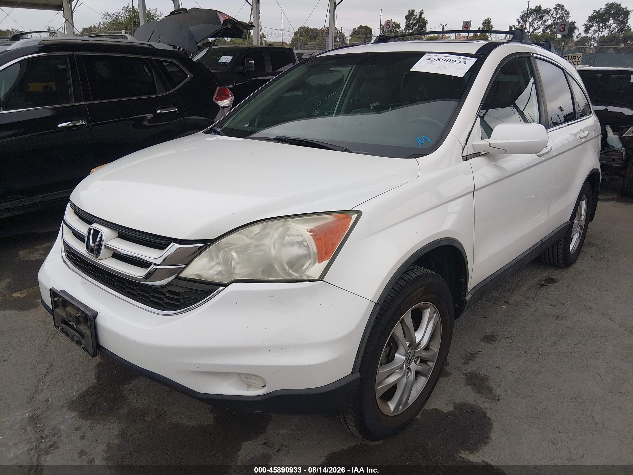 2011 Honda Cr-v Ex-l White vin: 5J6RE4H73BL115804