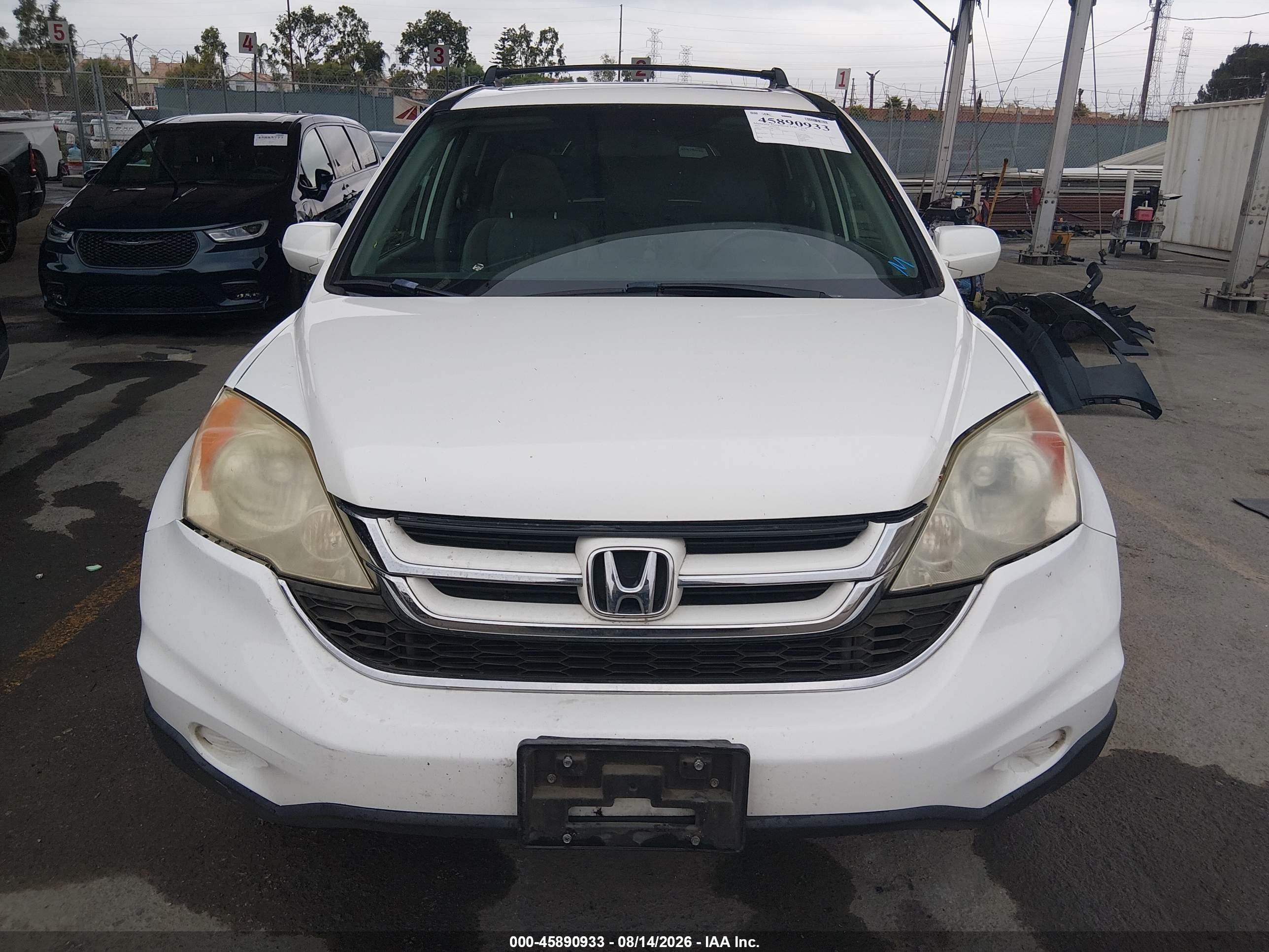 2011 Honda Cr-v Ex-l White vin: 5J6RE4H73BL115804