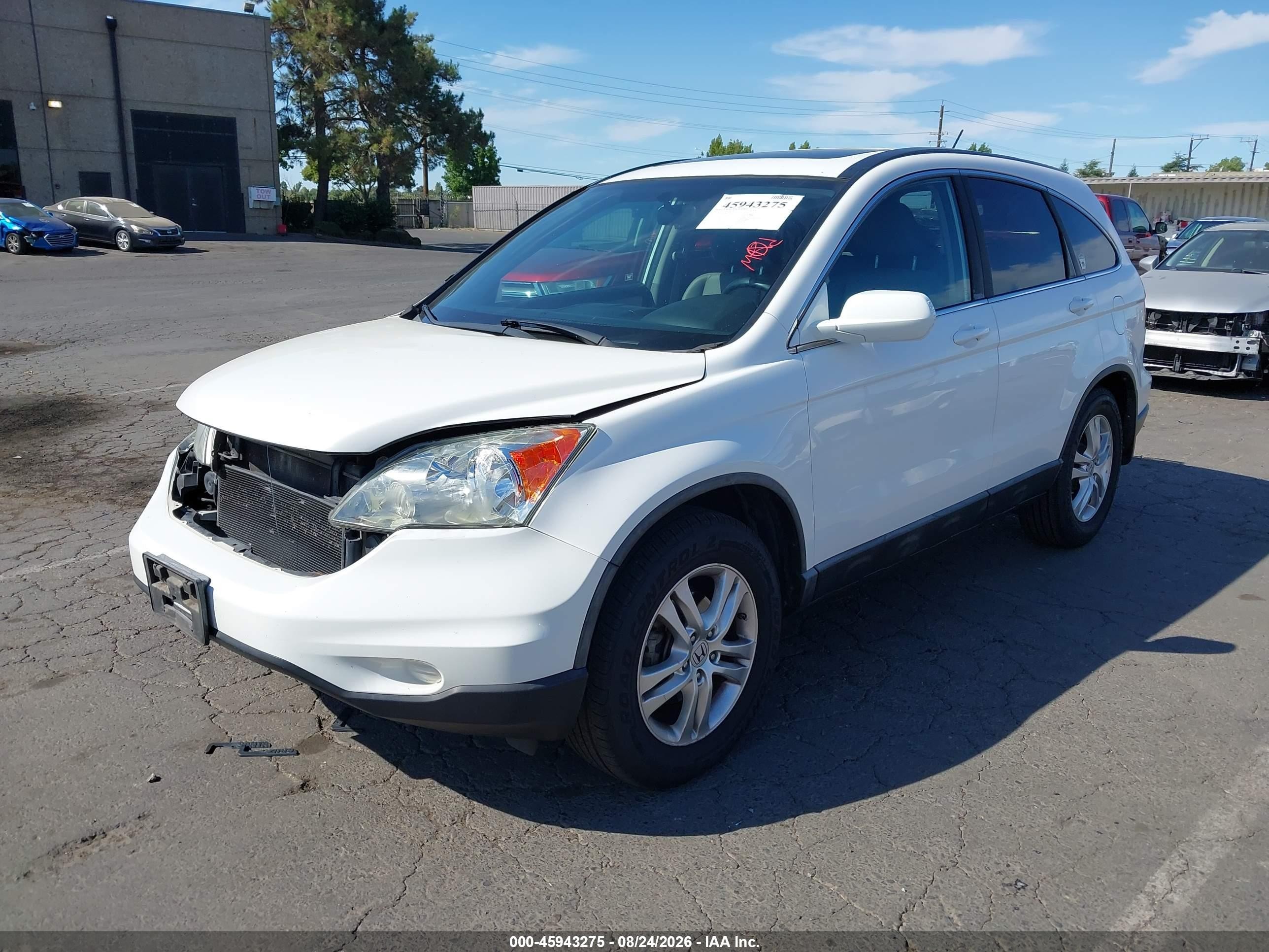 2011 Honda Cr-v Ex-l Белый vin: 5J6RE4H73BL115821