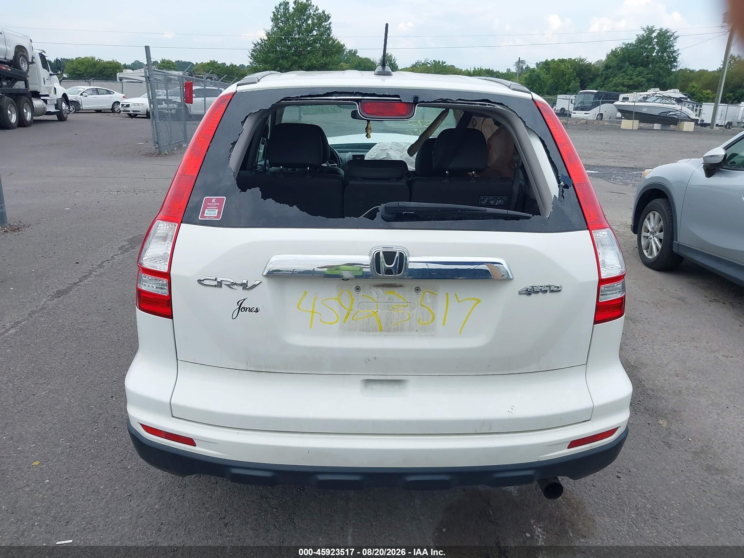 2010 Honda Cr-v Ex-l White vin: 5J6RE4H74AL003110