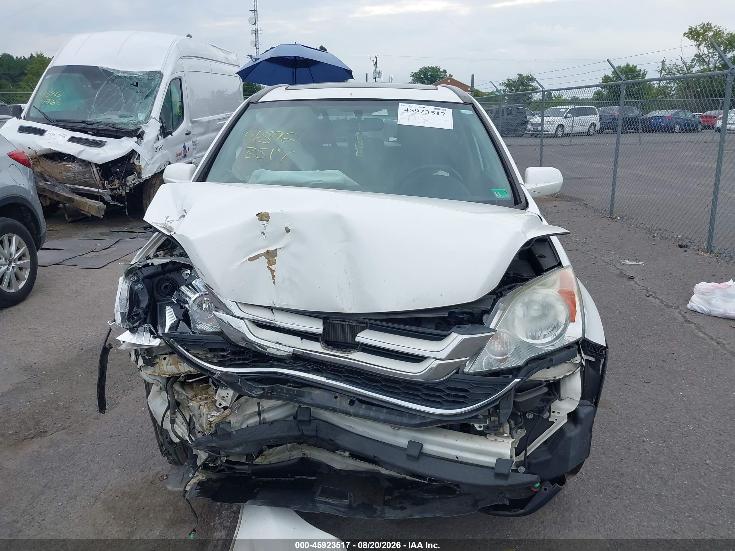 2010 Honda Cr-v Ex-l White vin: 5J6RE4H74AL003110