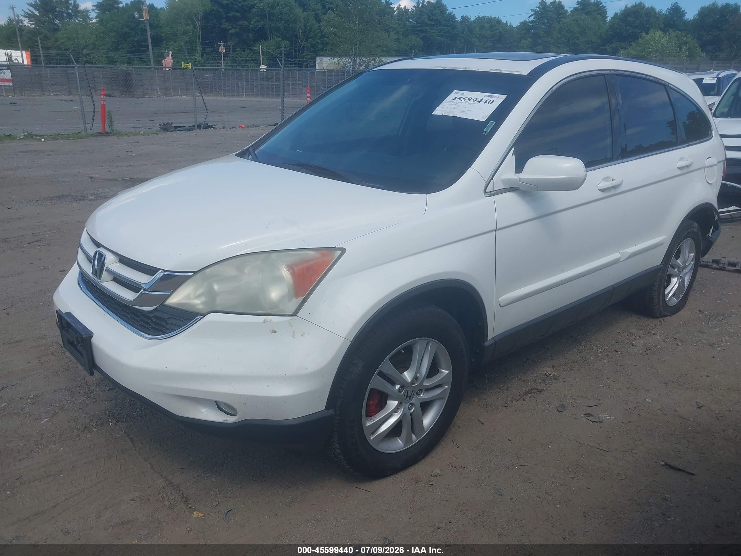 2010 Honda Cr-v Ex-l Белый vin: 5J6RE4H74AL040433