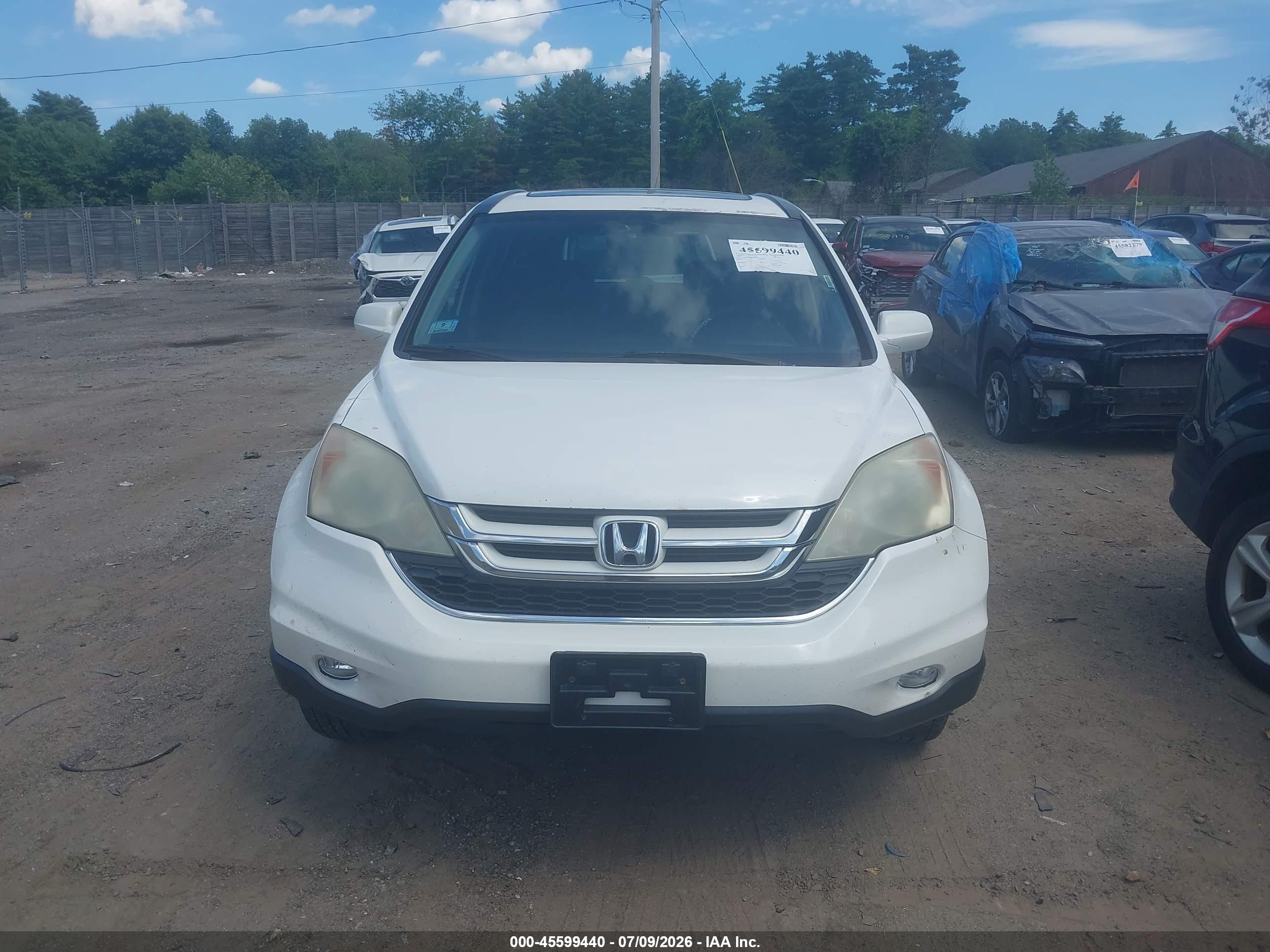 2010 Honda Cr-v Ex-l Белый vin: 5J6RE4H74AL040433