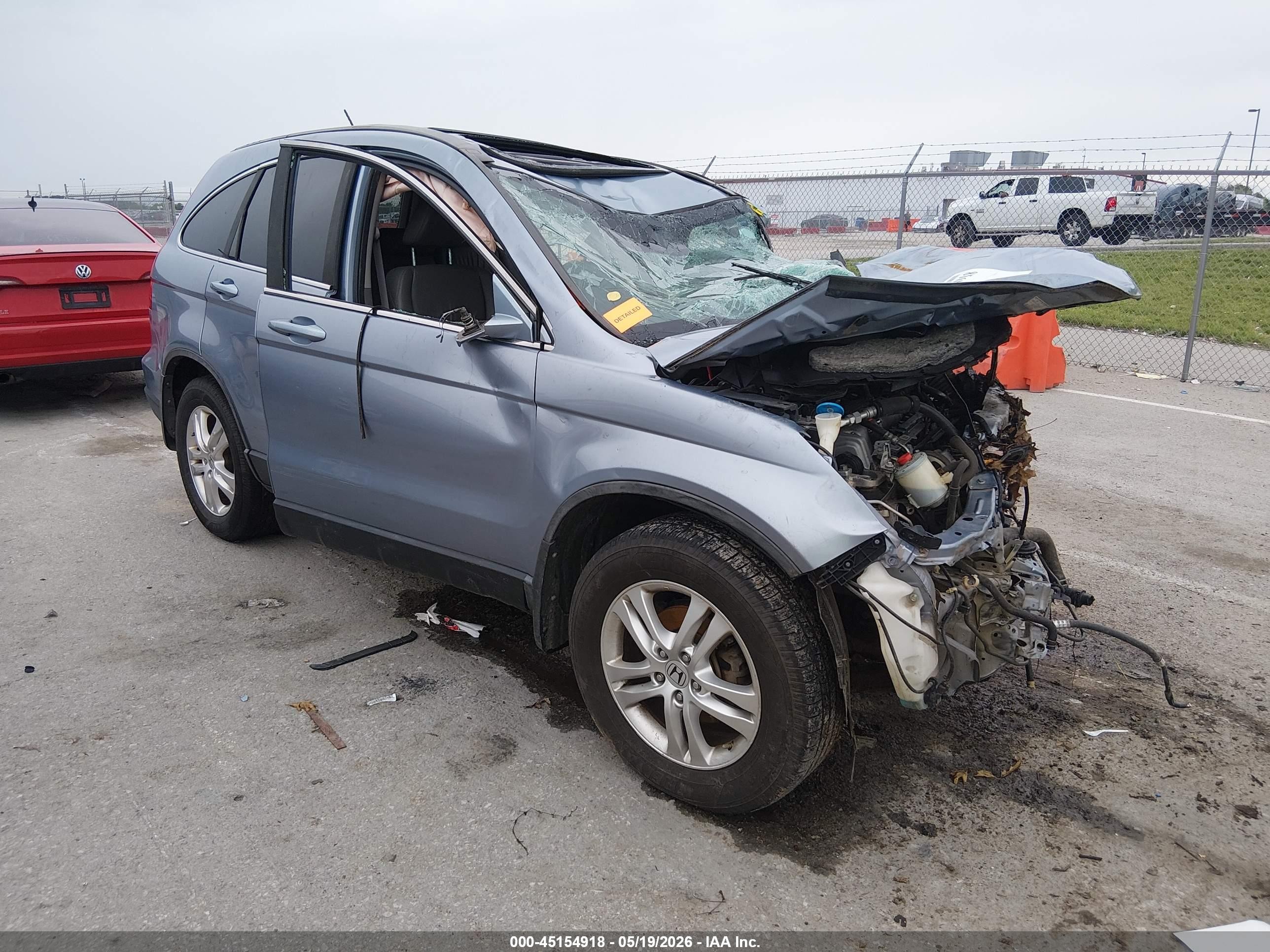 2010 Honda Cr-v Ex-l Blue vin: 5J6RE4H74AL047835