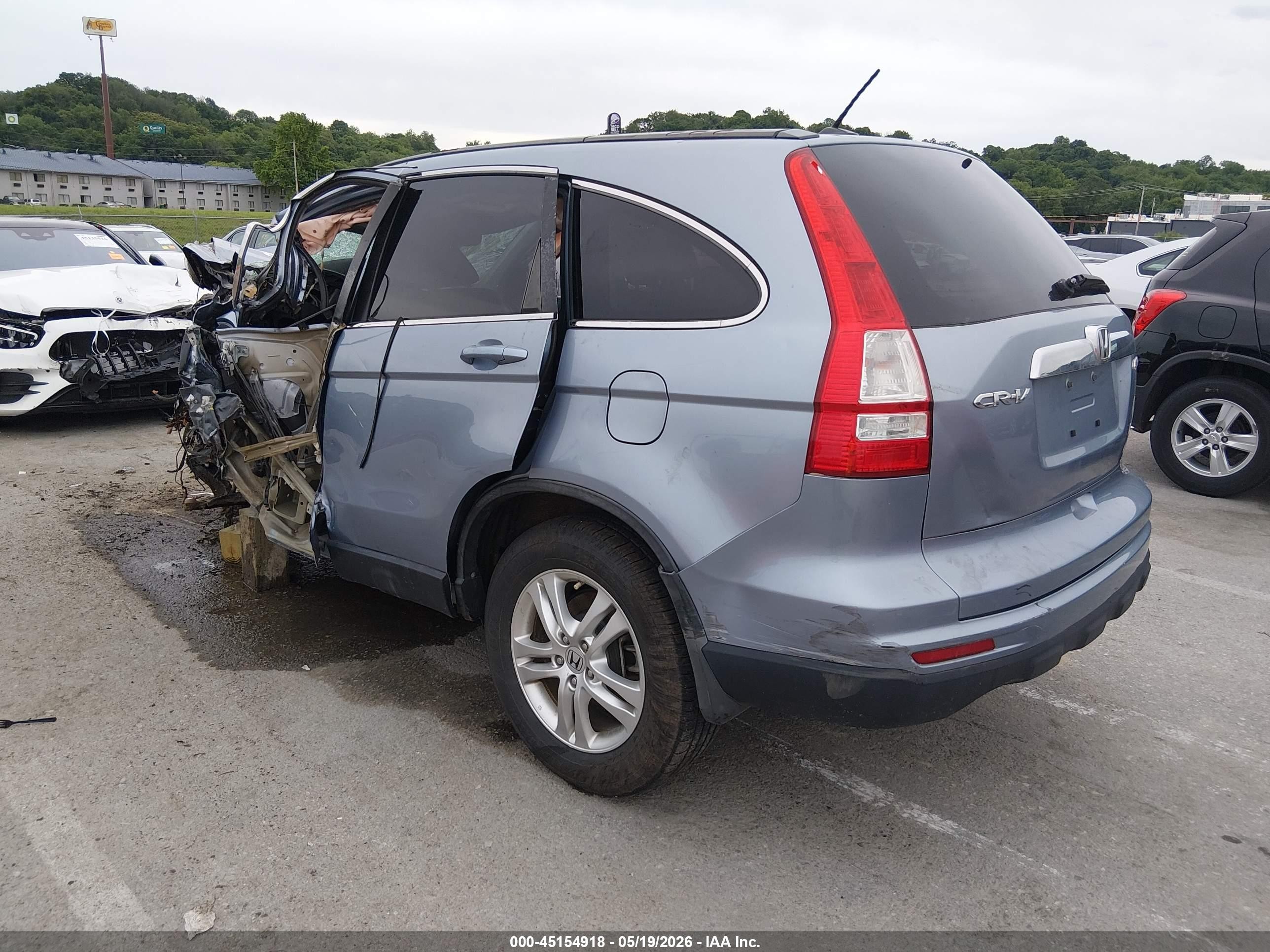 2010 Honda Cr-v Ex-l Blue vin: 5J6RE4H74AL047835