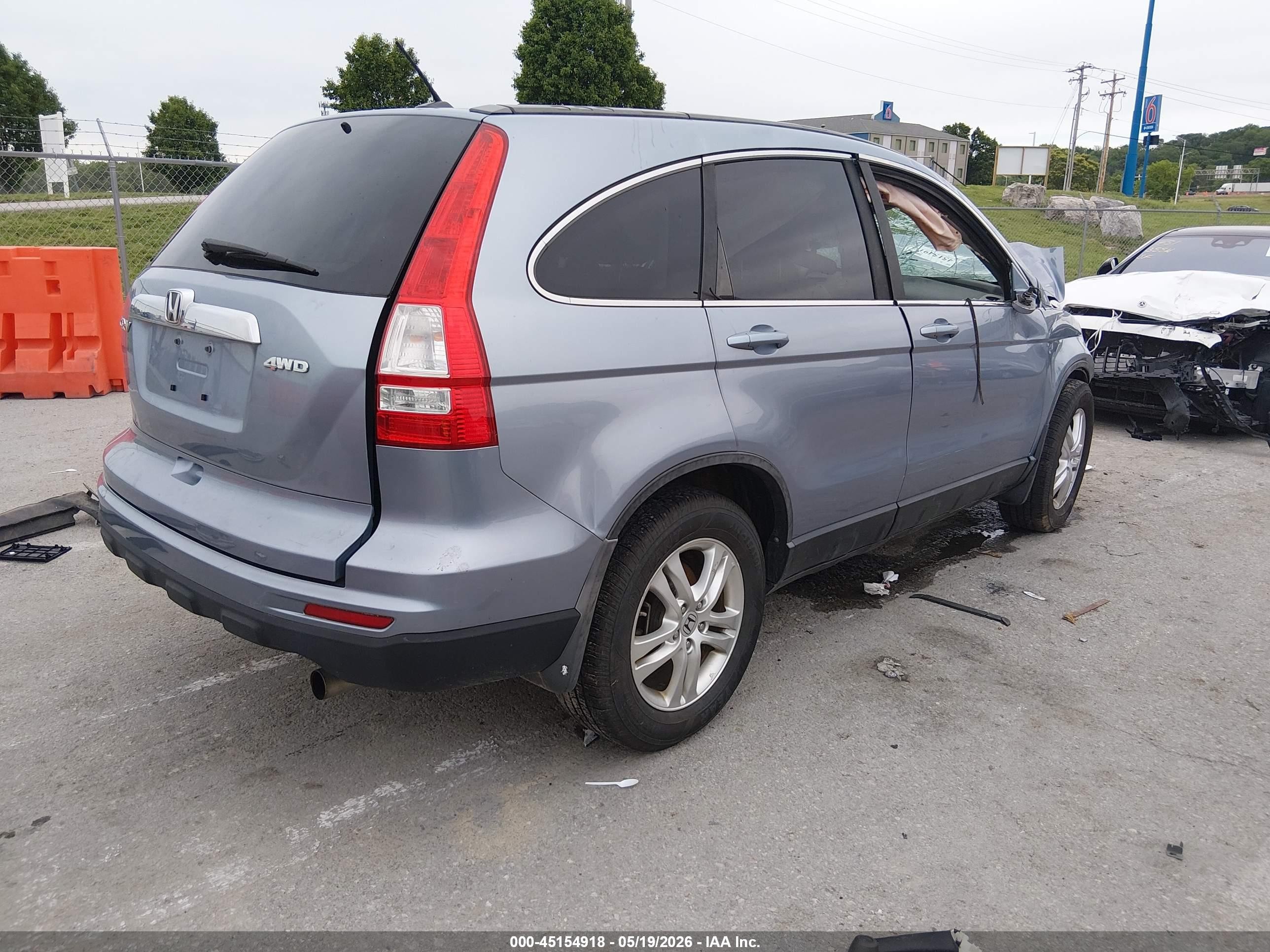 2010 Honda Cr-v Ex-l Blue vin: 5J6RE4H74AL047835