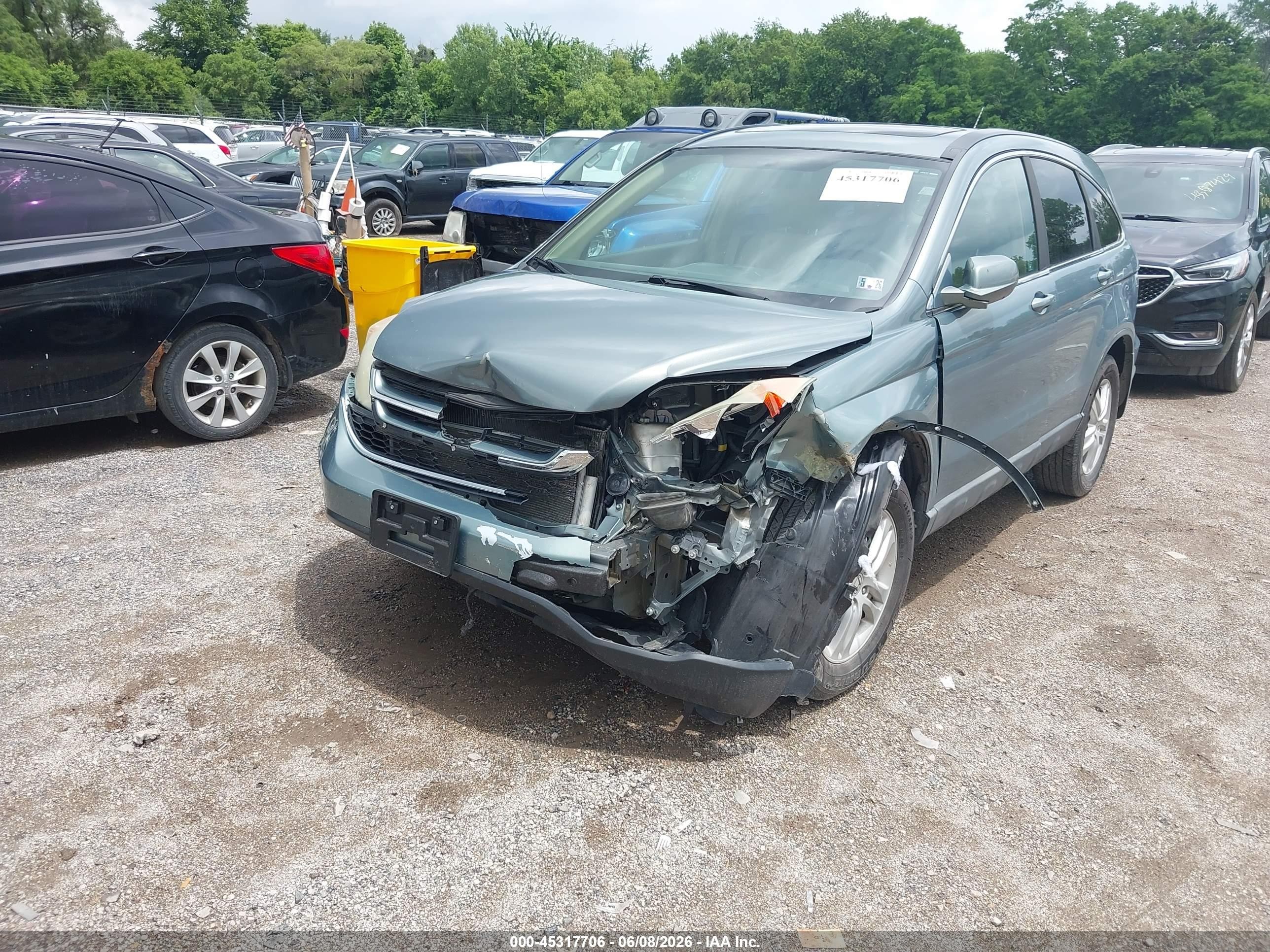 2010 Honda Cr-v Ex-l Green vin: 5J6RE4H74AL050864