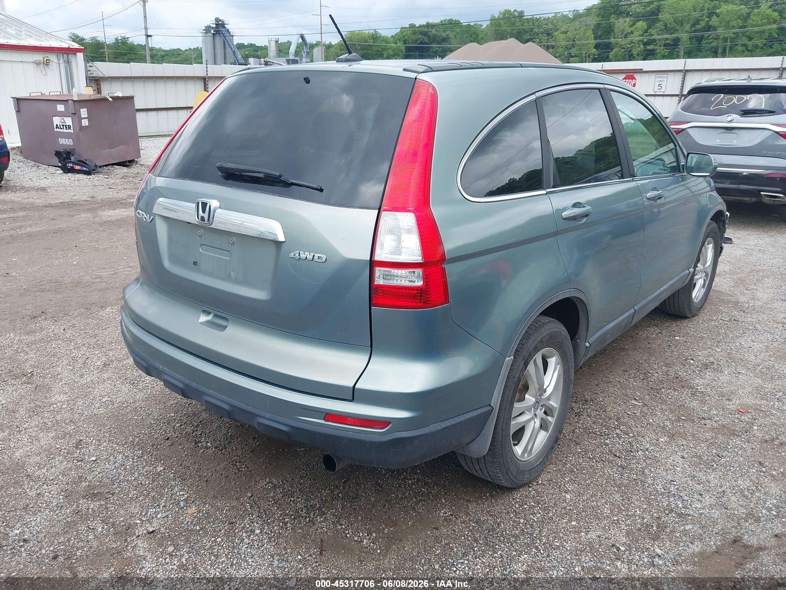 2010 Honda Cr-v Ex-l Green vin: 5J6RE4H74AL050864