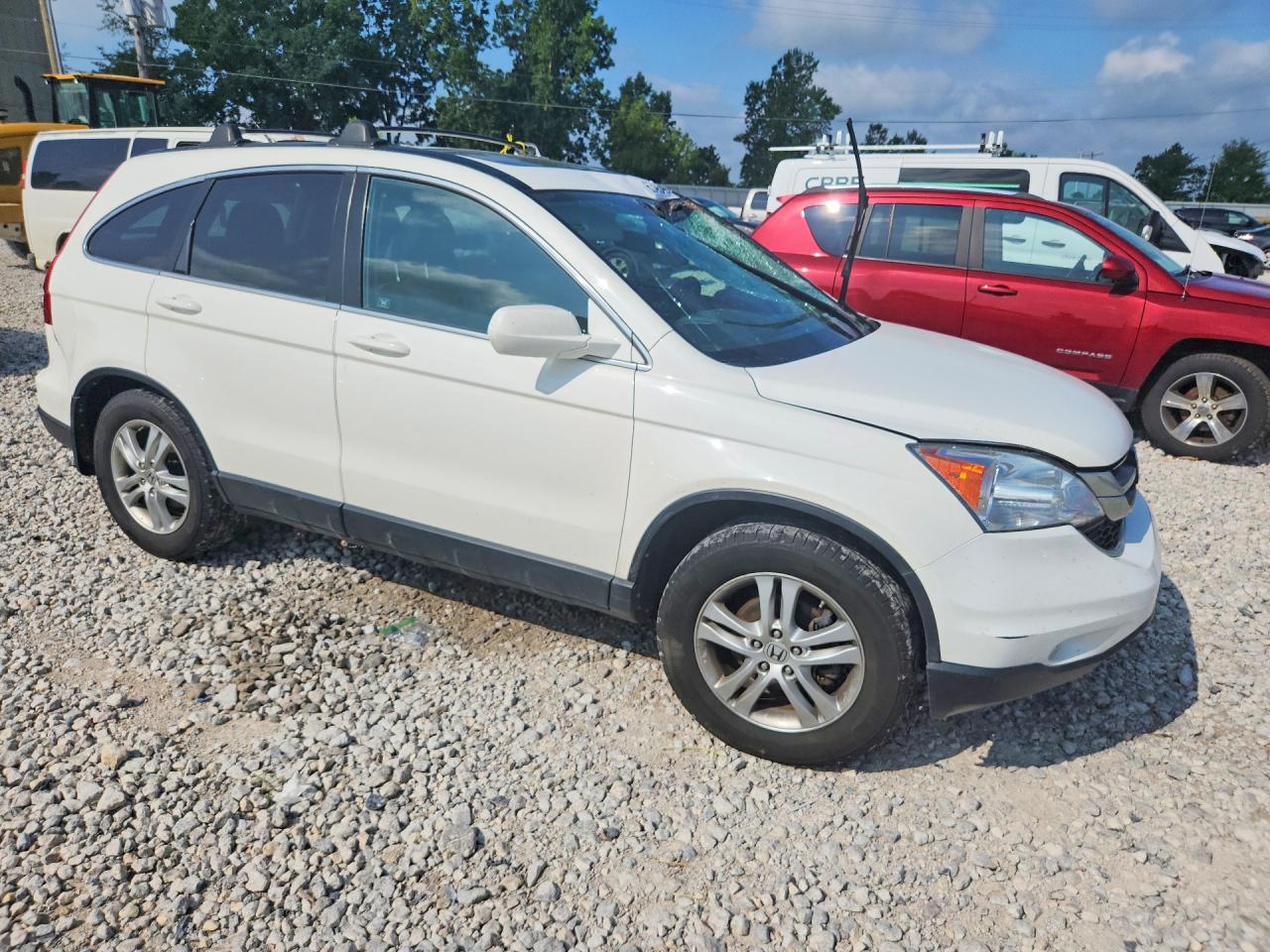 2010 Honda Cr-v Exl White vin: 5J6RE4H74AL068992