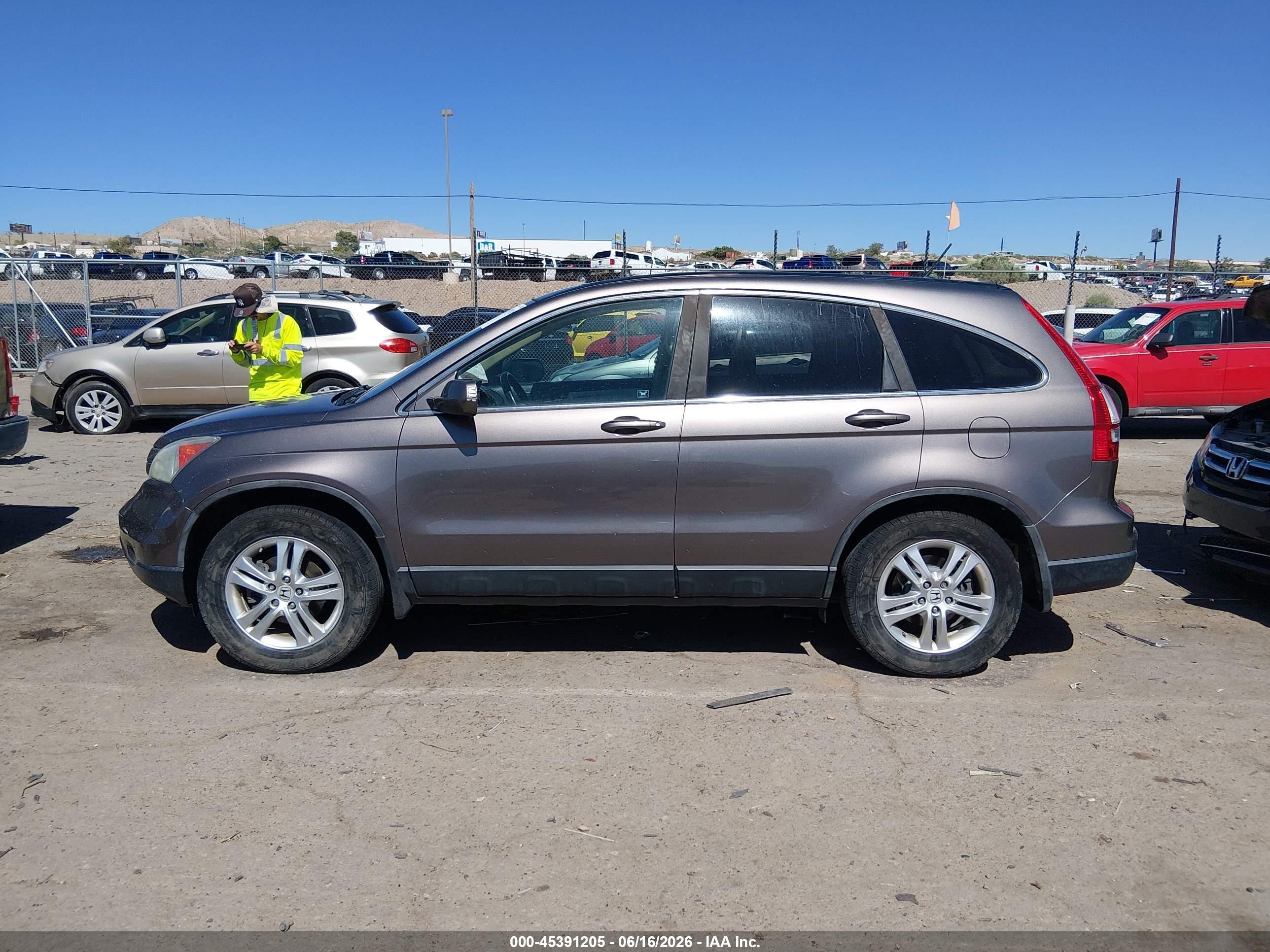 2010 Honda Cr-v Ex-l Gray vin: 5J6RE4H74AL082391