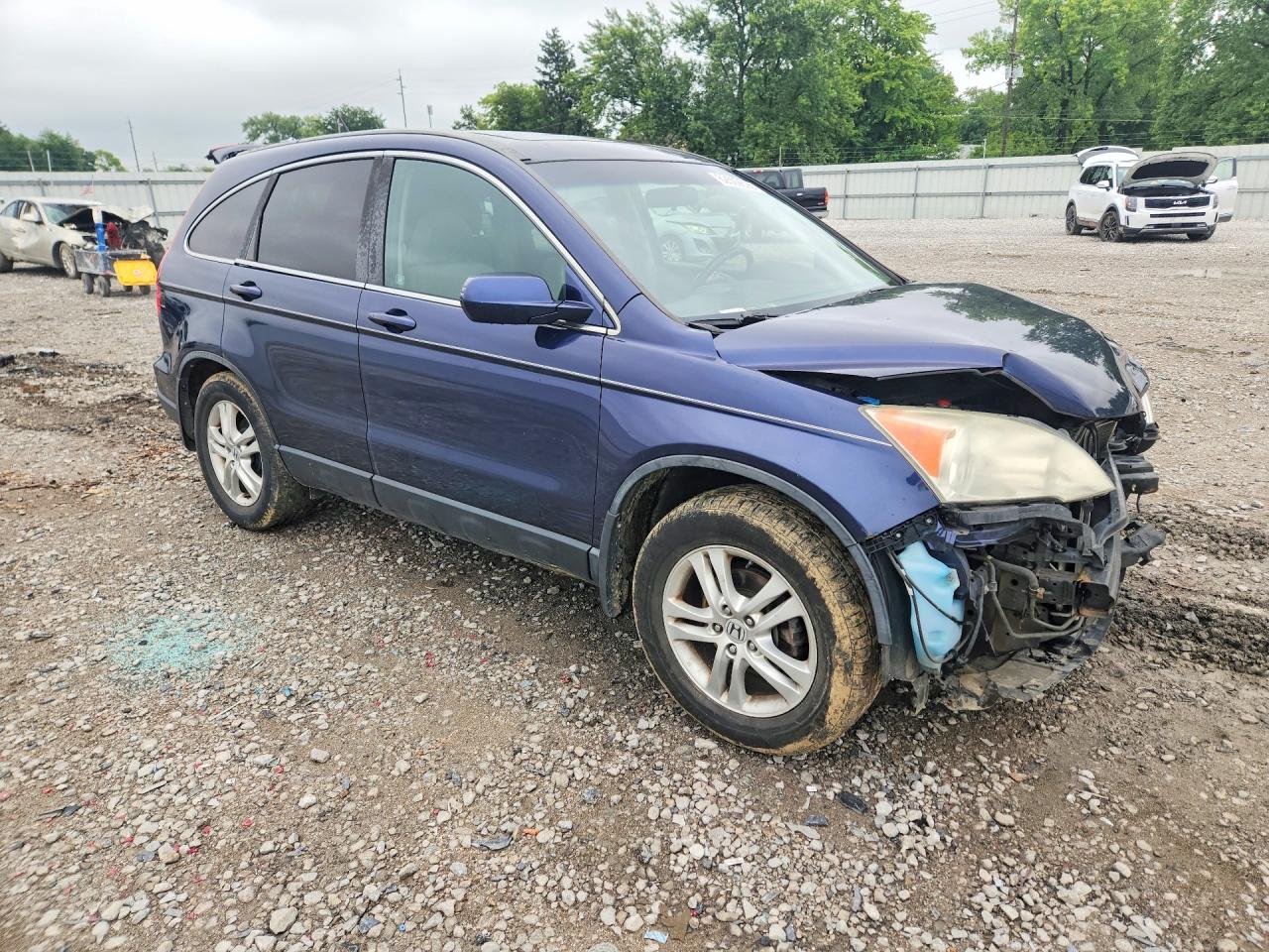 2011 Honda Cr-v Exl Blue vin: 5J6RE4H74BL027473