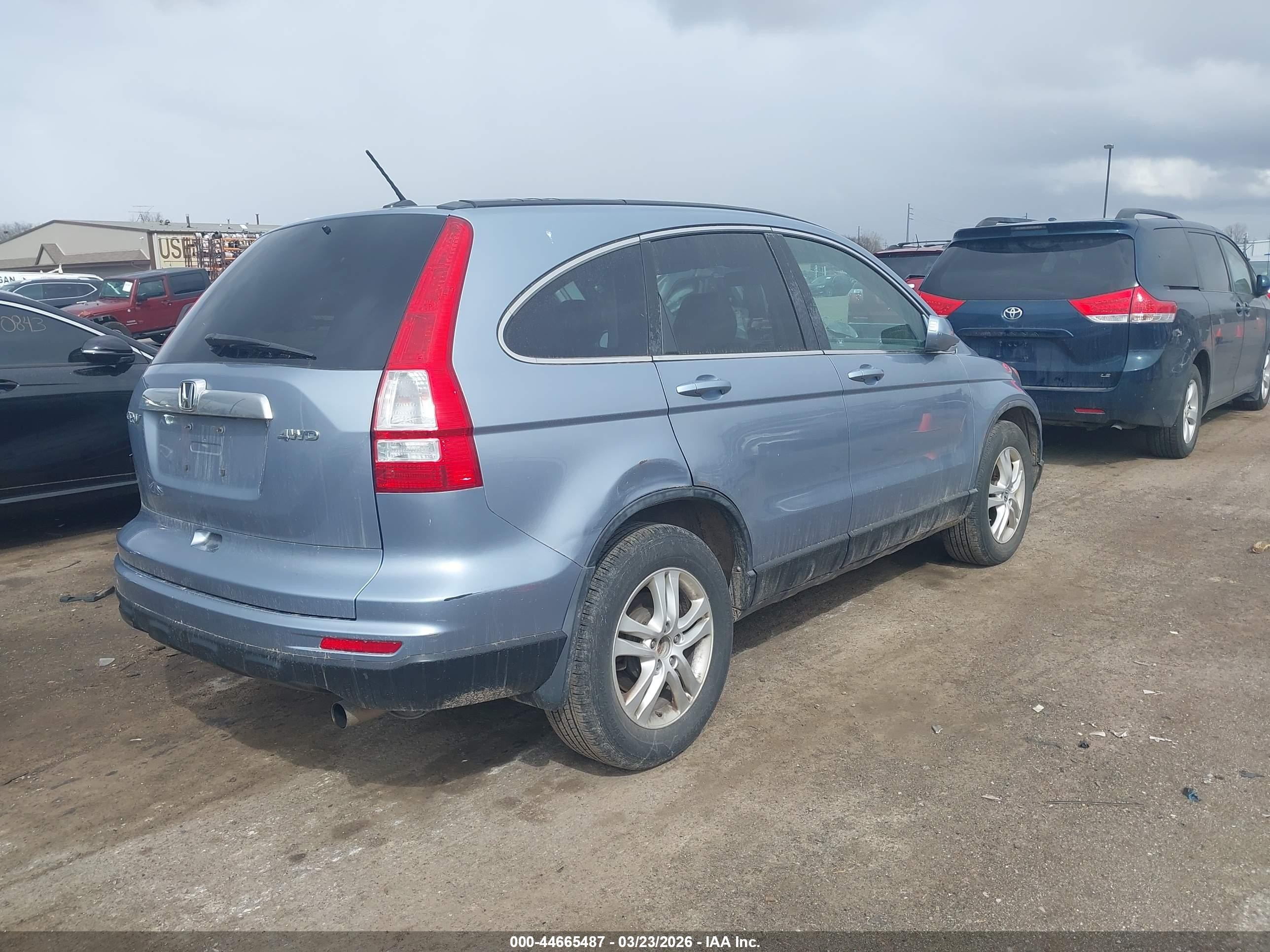 2011 Honda Cr-v Ex-l Light Blue vin: 5J6RE4H74BL033080