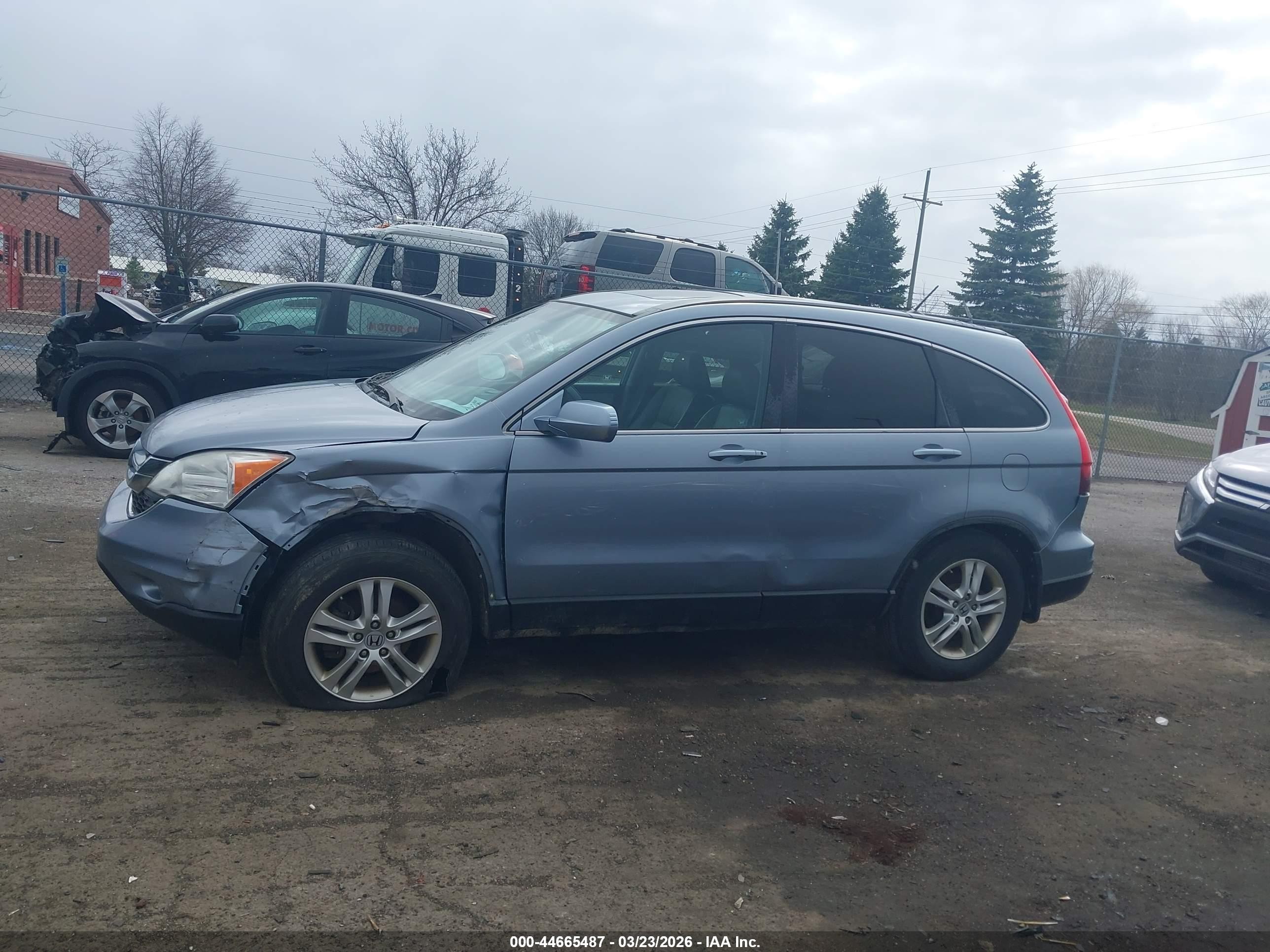 2011 Honda Cr-v Ex-l Light Blue vin: 5J6RE4H74BL033080