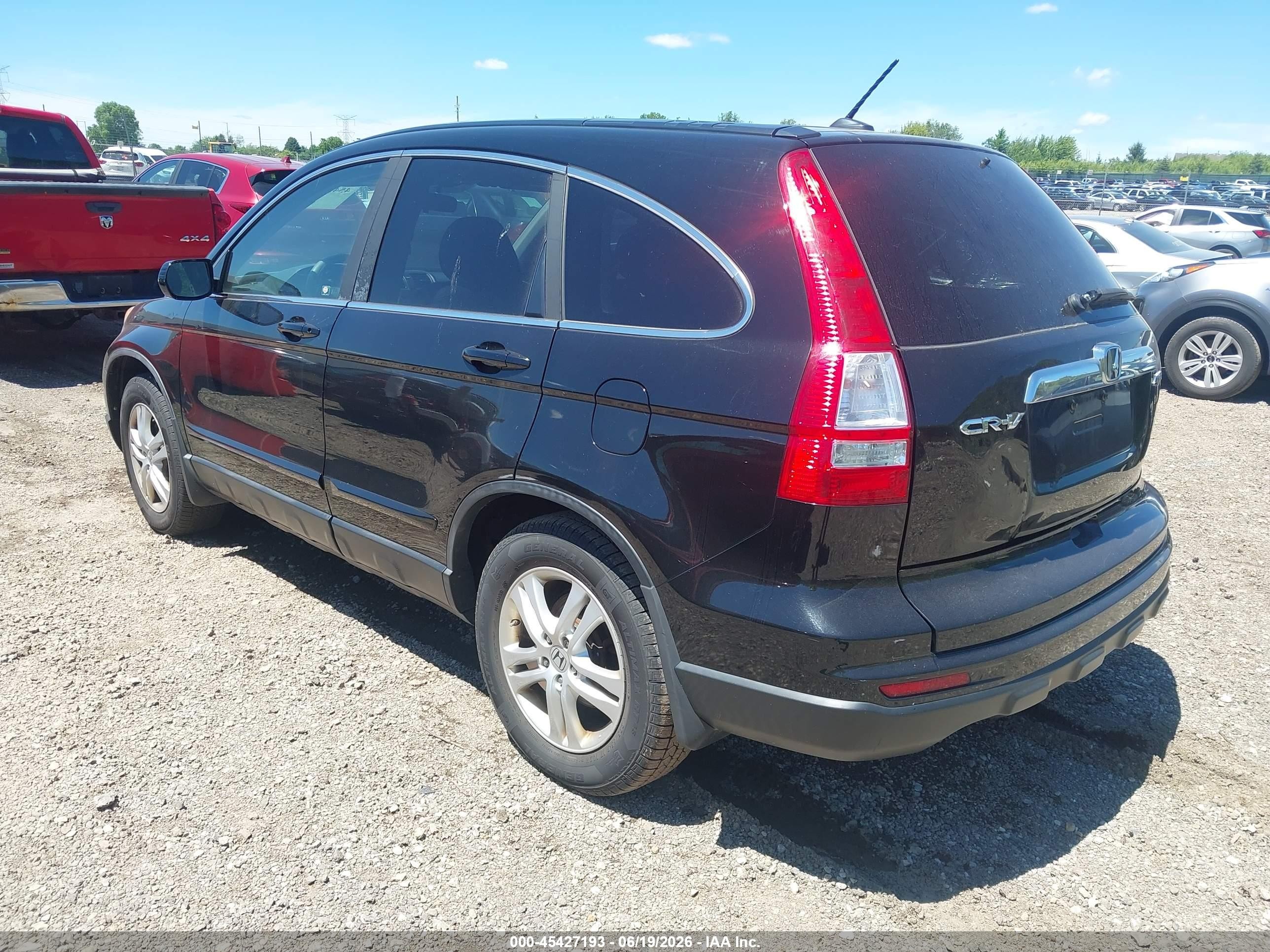 2011 Honda Cr-v Ex-l Black vin: 5J6RE4H74BL122115