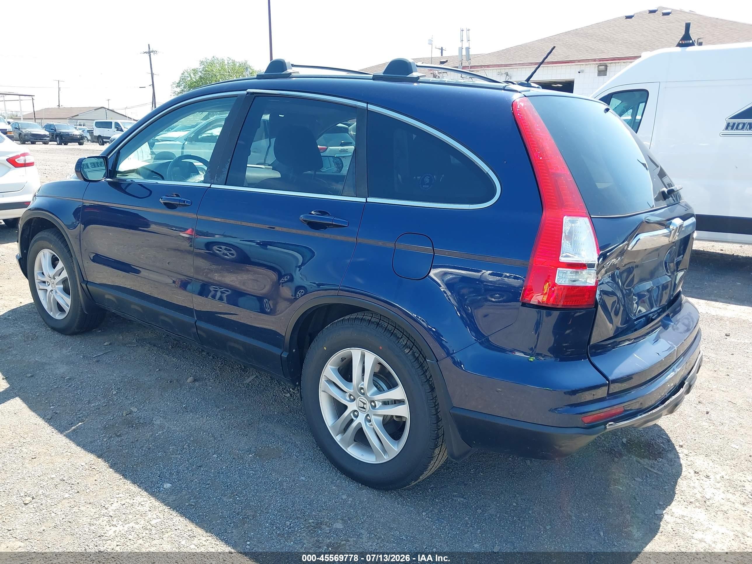 2010 Honda Cr-v Ex-l Blue vin: 5J6RE4H75AL011796