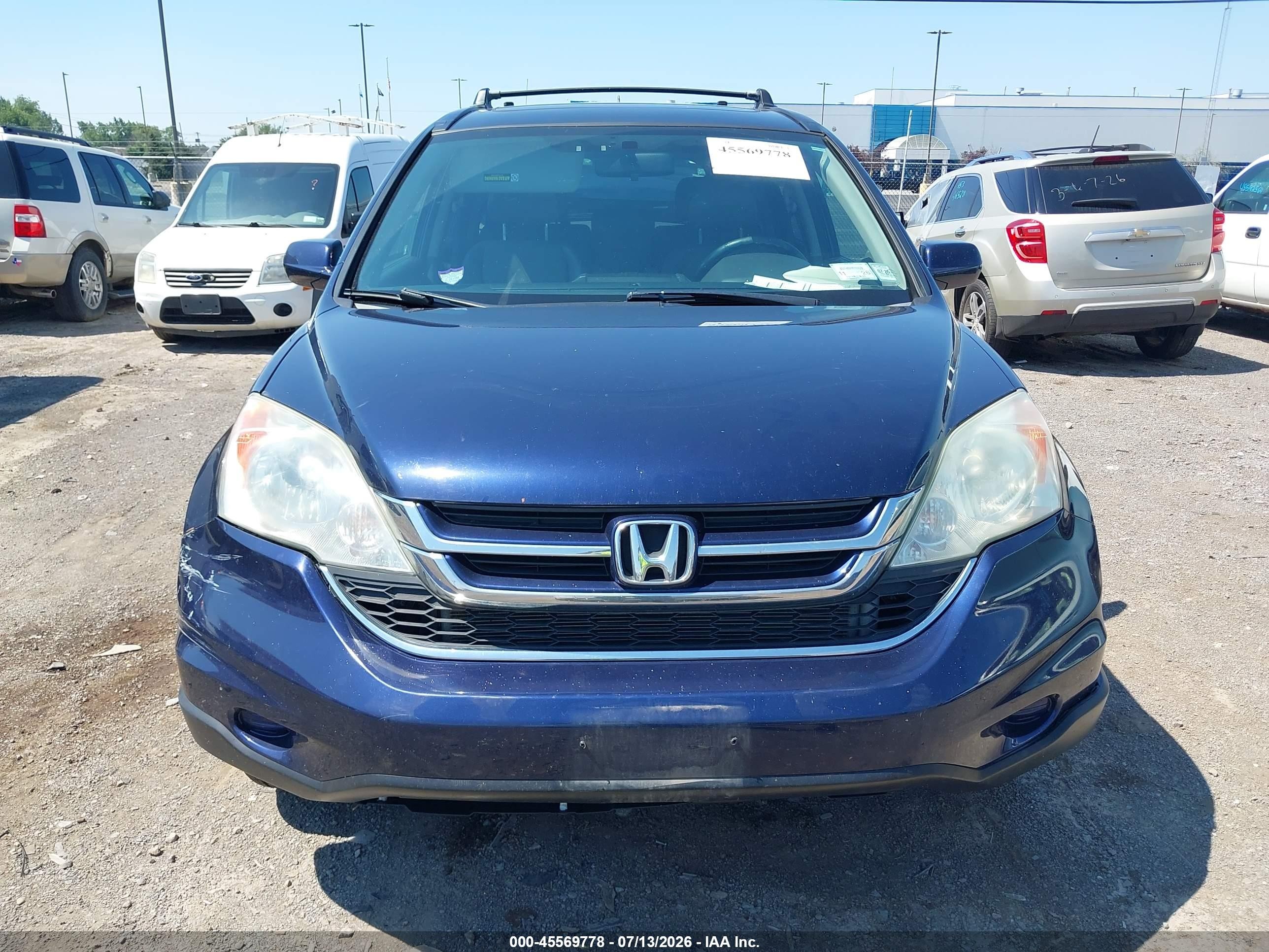 2010 Honda Cr-v Ex-l Blue vin: 5J6RE4H75AL011796